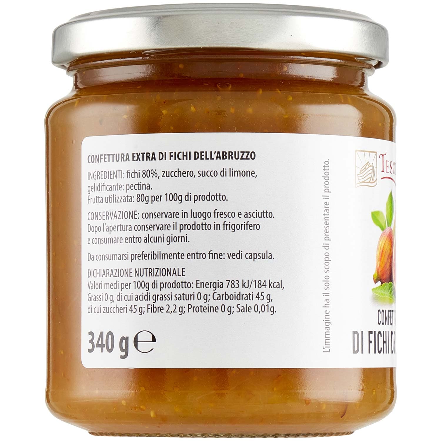 TESORI DELL'ARCA Confettura Extra di Fichi dell'Abruzzo 340 g – immagine 3