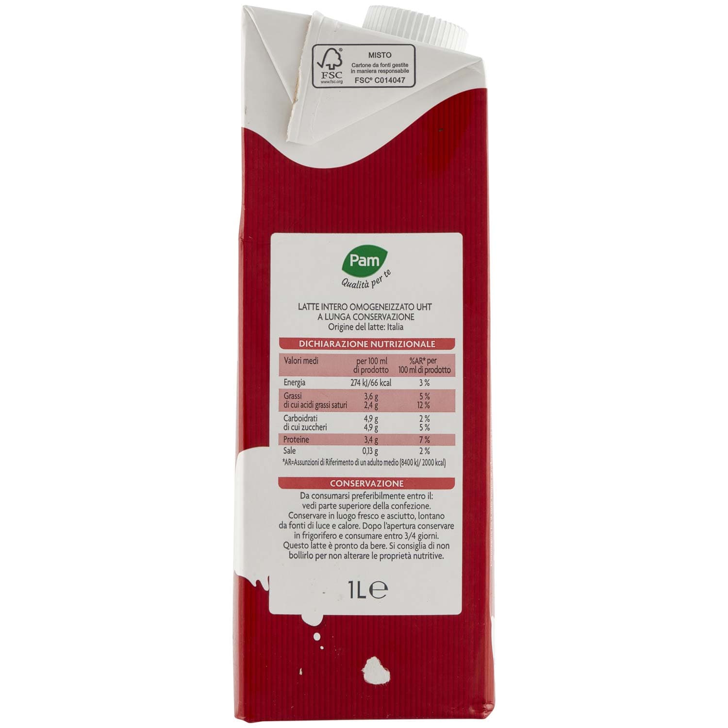 PAM Qualità per te Latte UHT intero 1 L – immagine 3