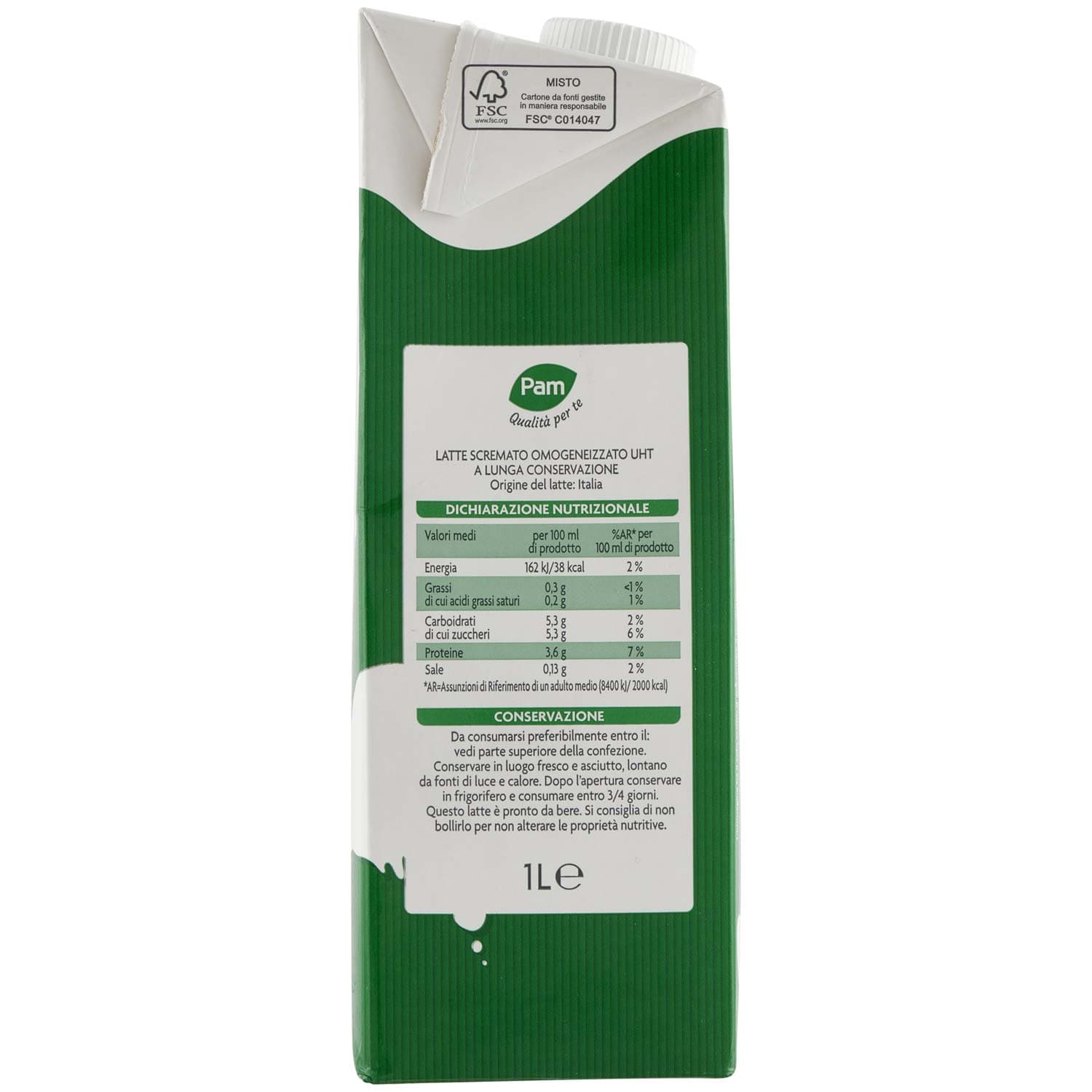 PAM Qualità per te Latte UHT scremato 1 L – immagine 3