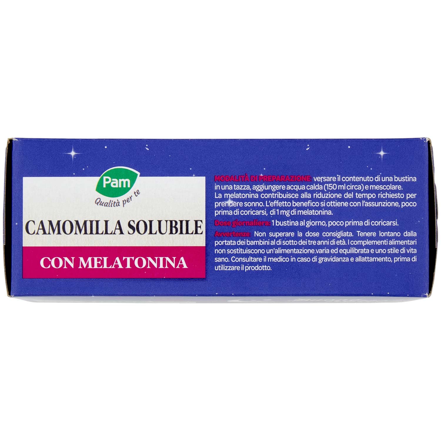 PAM Qualità per te Camomilla Solubile con Melatonina Bustine 16 x 4 g – immagine 6