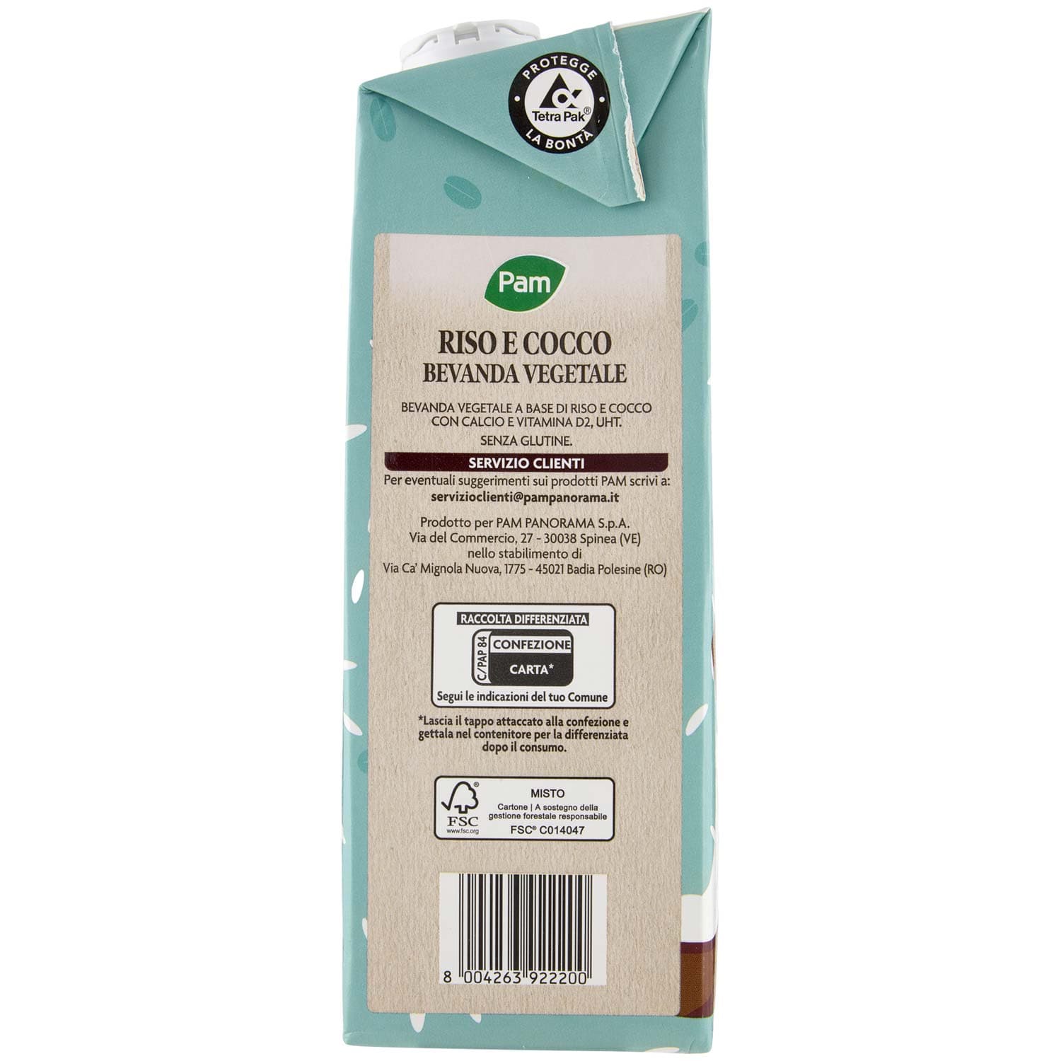 PAM Riso e Cocco Bevanda Vegetale 1 L – immagine 5