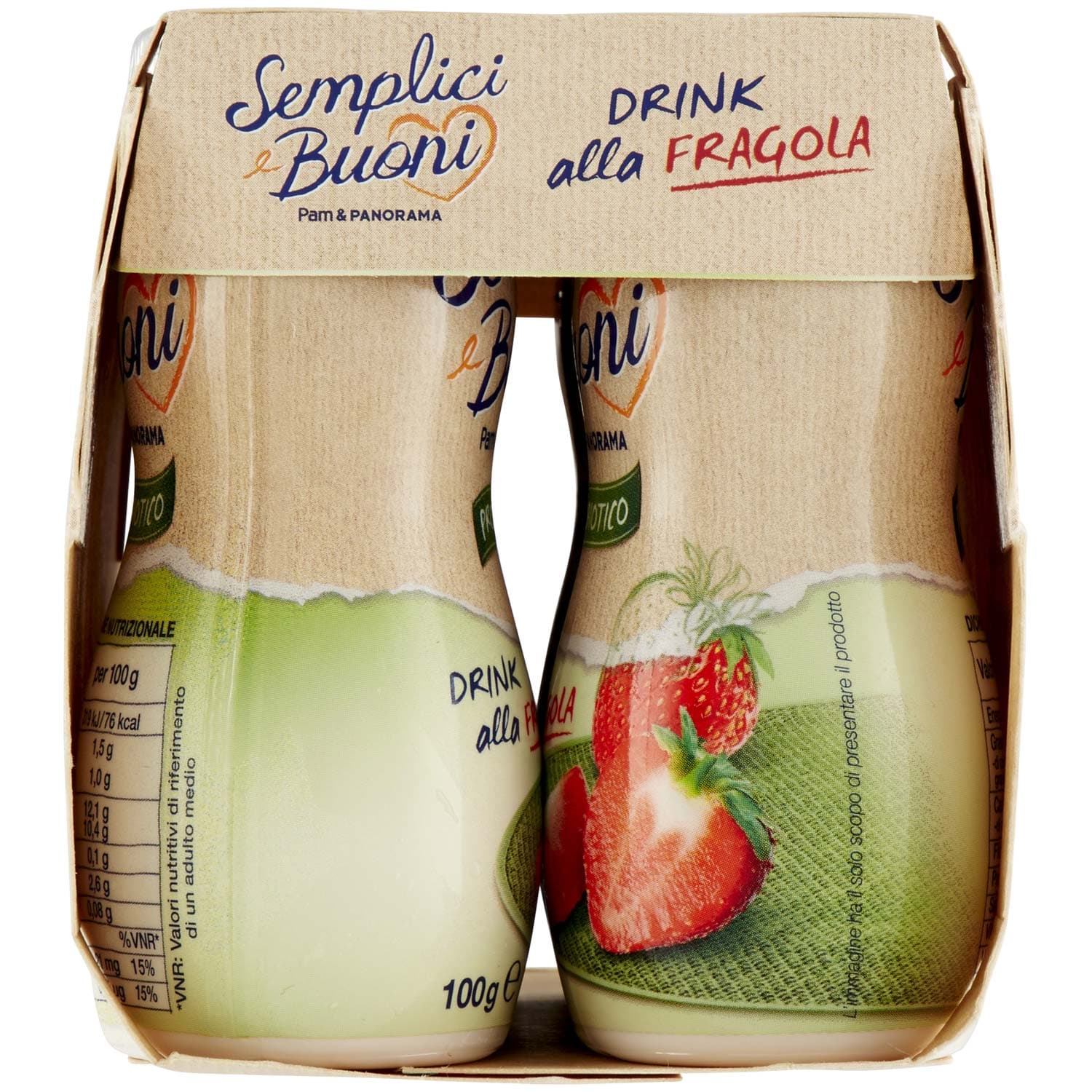 SEMPLICI E BUONI Probiotico Drink alla Fragola 600g (100g x 6) – immagine 3