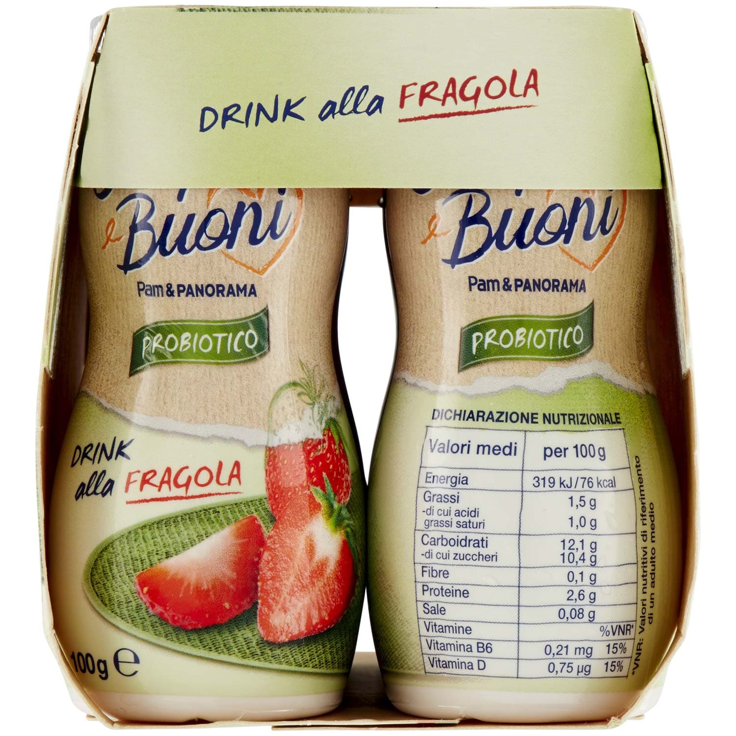SEMPLICI E BUONI Probiotico Drink alla Fragola 600g (100g x 6) – immagine 5