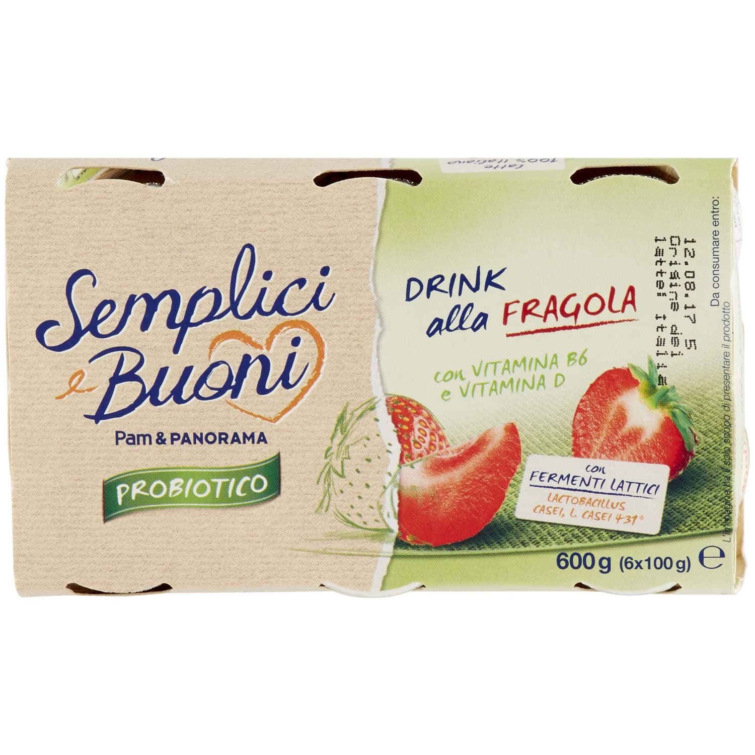 SEMPLICI E BUONI Probiotico Drink alla Fragola 600g (100g x 6) – immagine 6