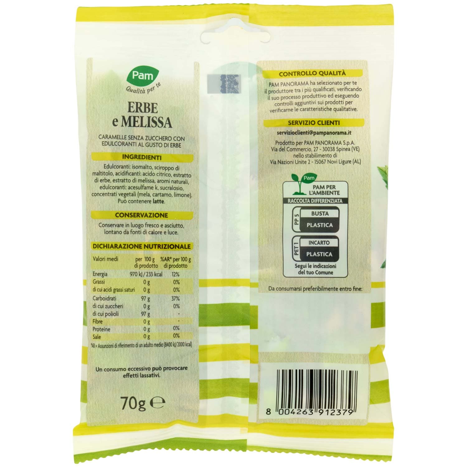 PAM Qualità per te Erbe e Melissa caramelle dure 70 g – immagine 4