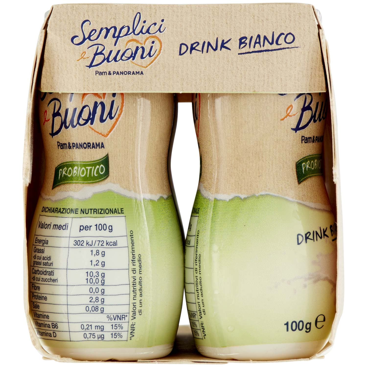 SEMPLICI E BUONI Probiotico Drink Bianco 600g (100g x 6) – immagine 3