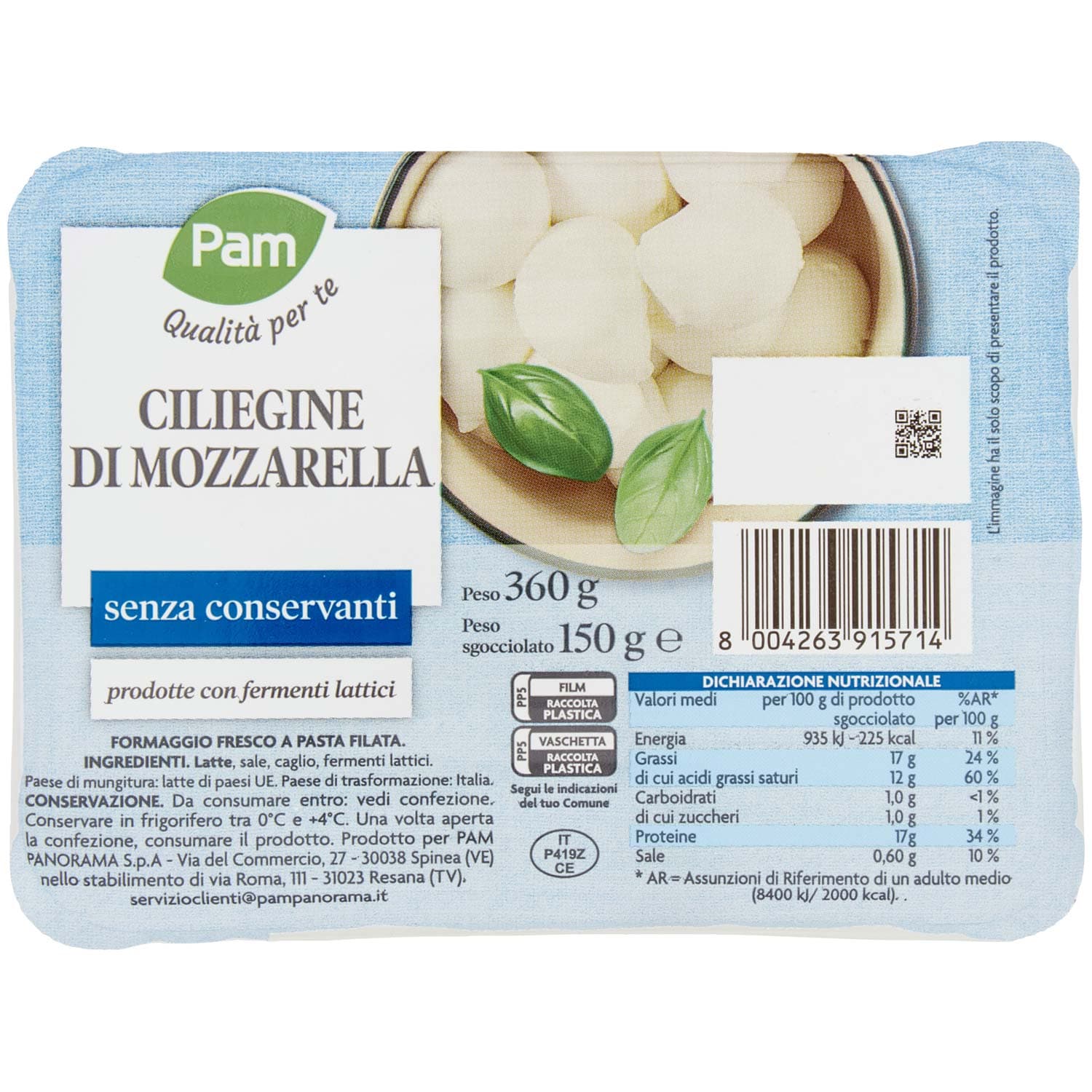 PAM Qualità per te Ciliegine di Mozzarella 150 g – immagine 2