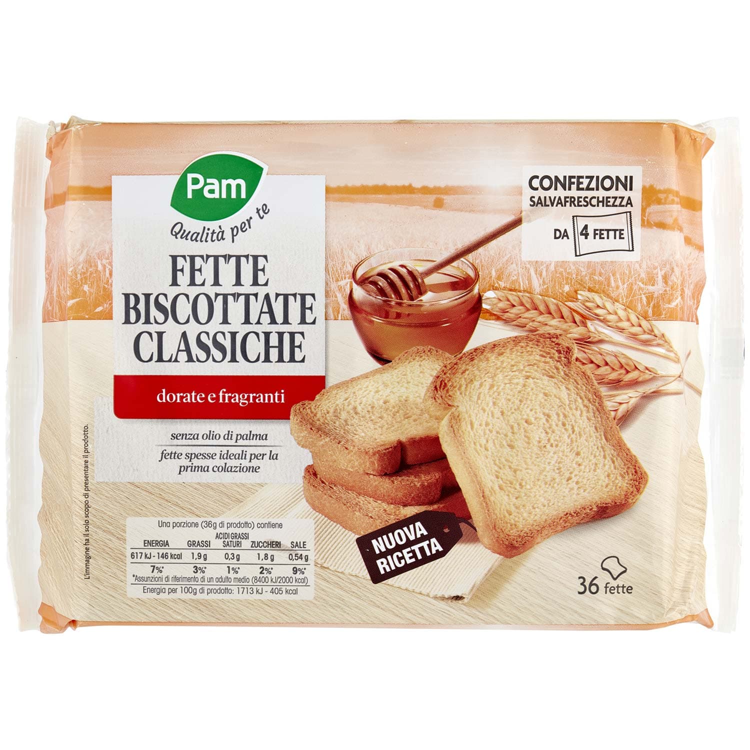 PAM Qualità per te Fette Biscottate Classiche 9 x 36 g – immagine 2