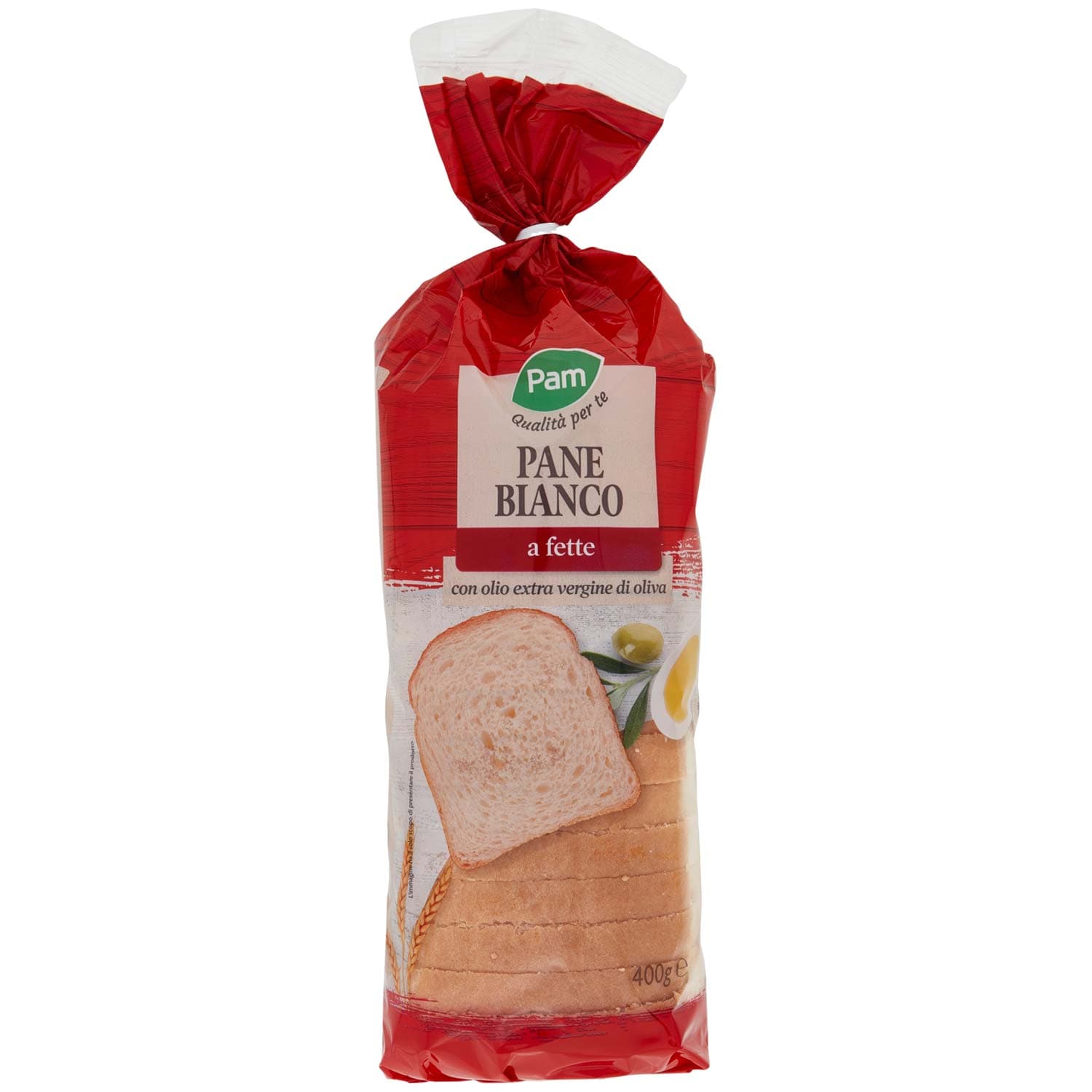 PAM Qualità per te Pane Bianco a fette con olio extra vergine di oliva 400 g – immagine 2