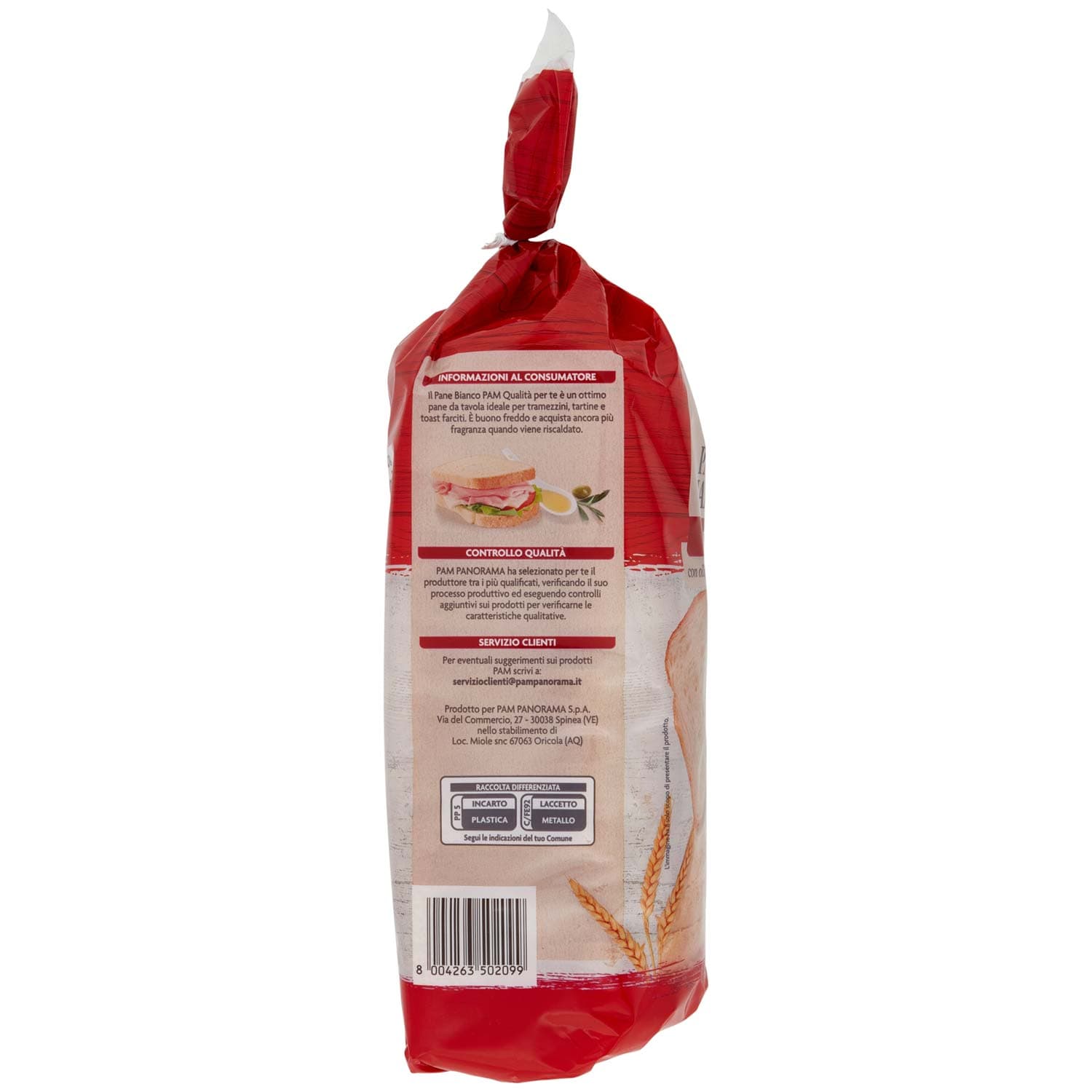 PAM Qualità per te Pane Bianco a fette con olio extra vergine di oliva 400 g – immagine 3