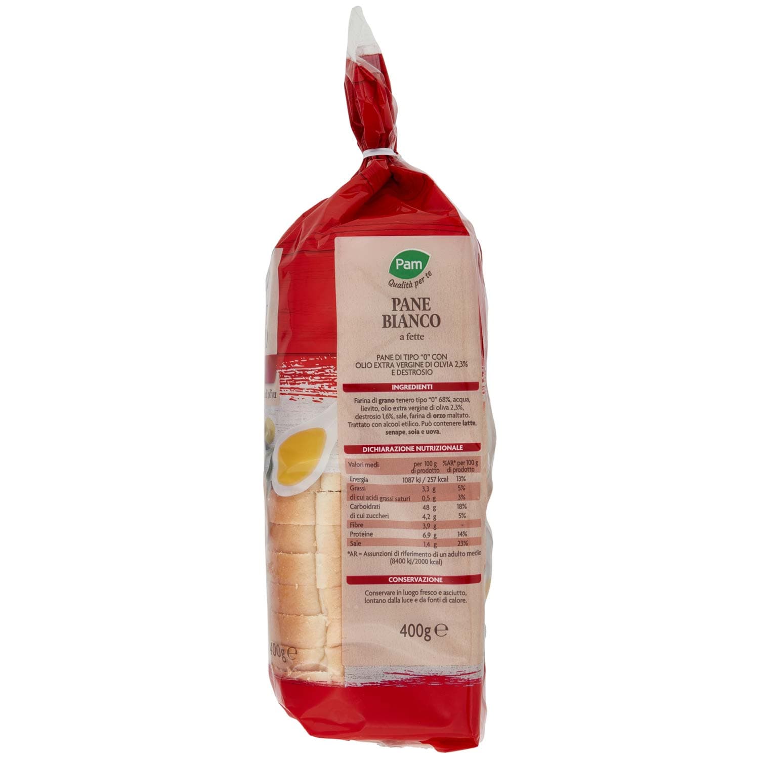PAM Qualità per te Pane Bianco a fette con olio extra vergine di oliva 400 g – immagine 5