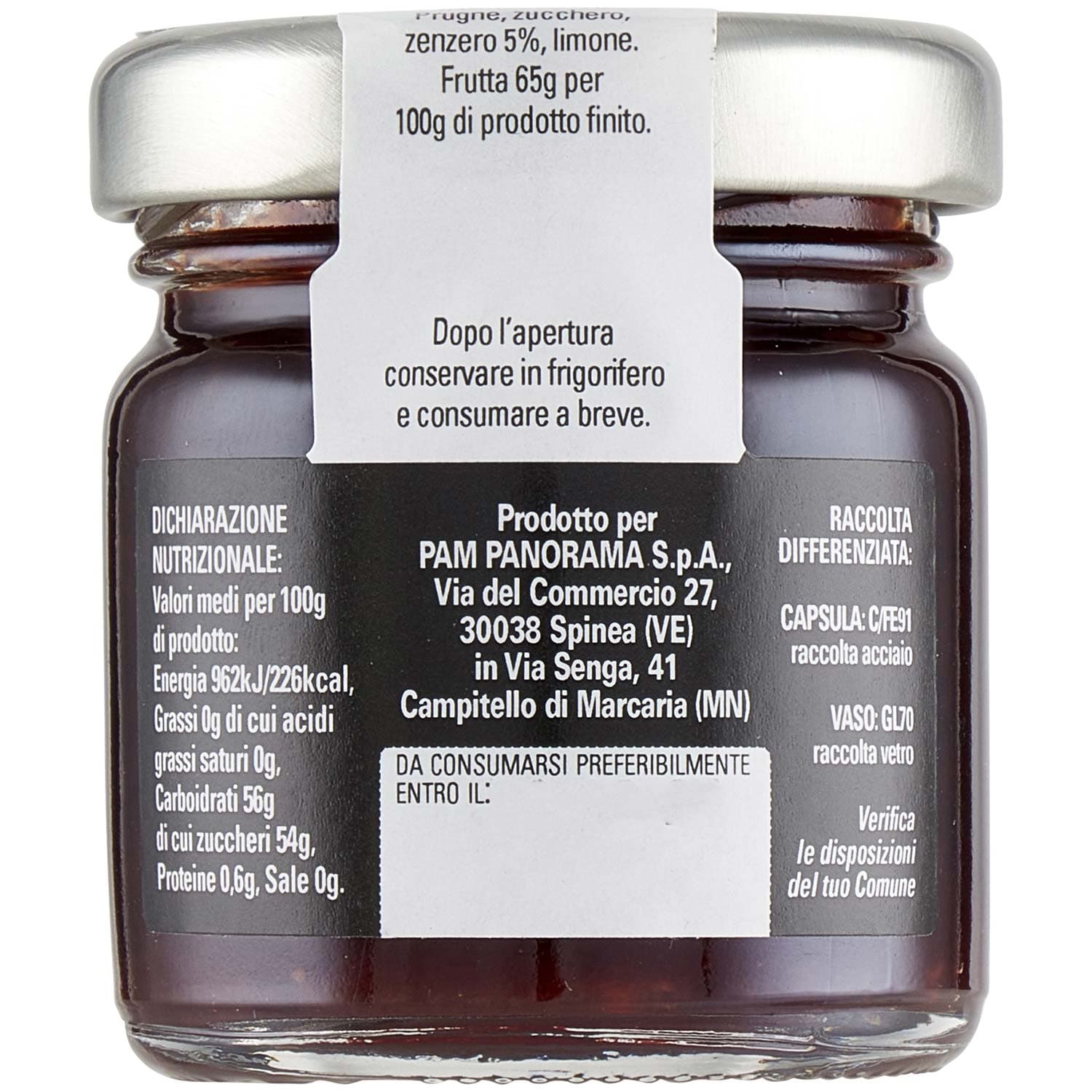 I TESORI Confettura Extra di Prugna e Zenzero 42 g – immagine 4