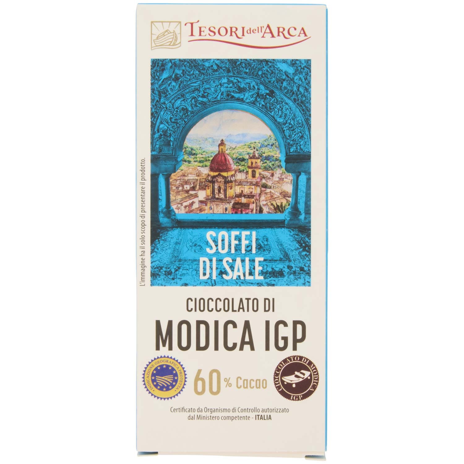 TESORI DELL'ARCA Cioccolato di Modica IGP Soffi di Sale 60% Cacao 100 g – immagine 2