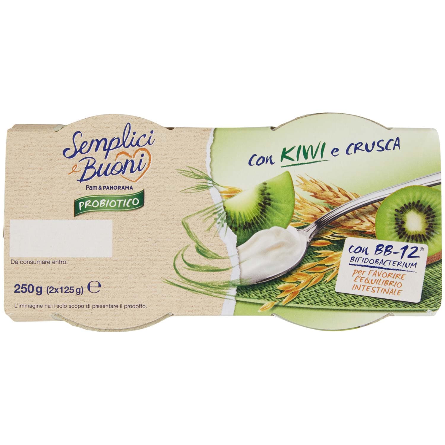 SEMPLICI E BUONI Probiotico con Kiwi e Crusca 250 g (125 g x 2) – immagine 6