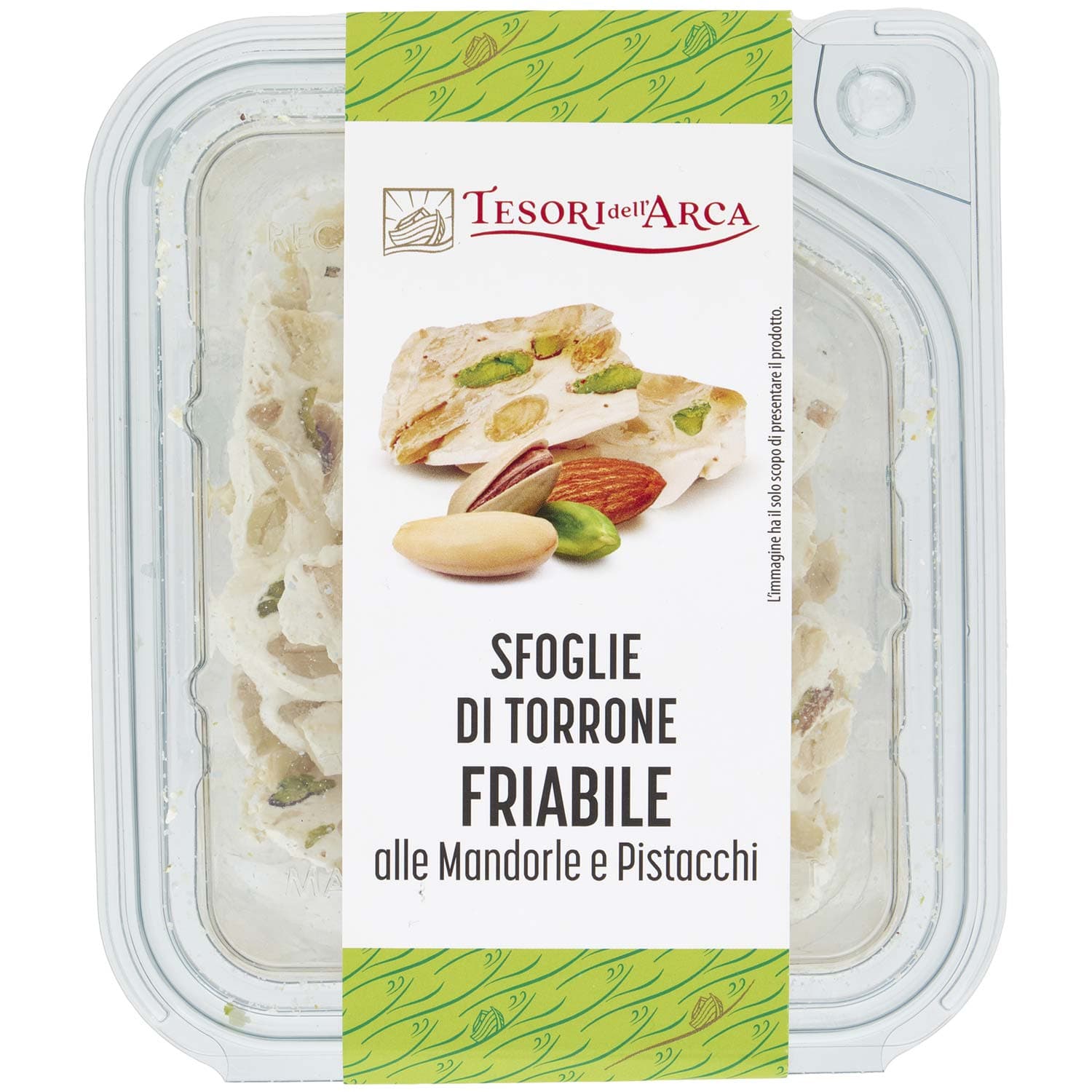 TESORI DELL'ARCA Sfoglie di Torrone Friabile alle Mandorle e Pistacchi 120 g – immagine 2