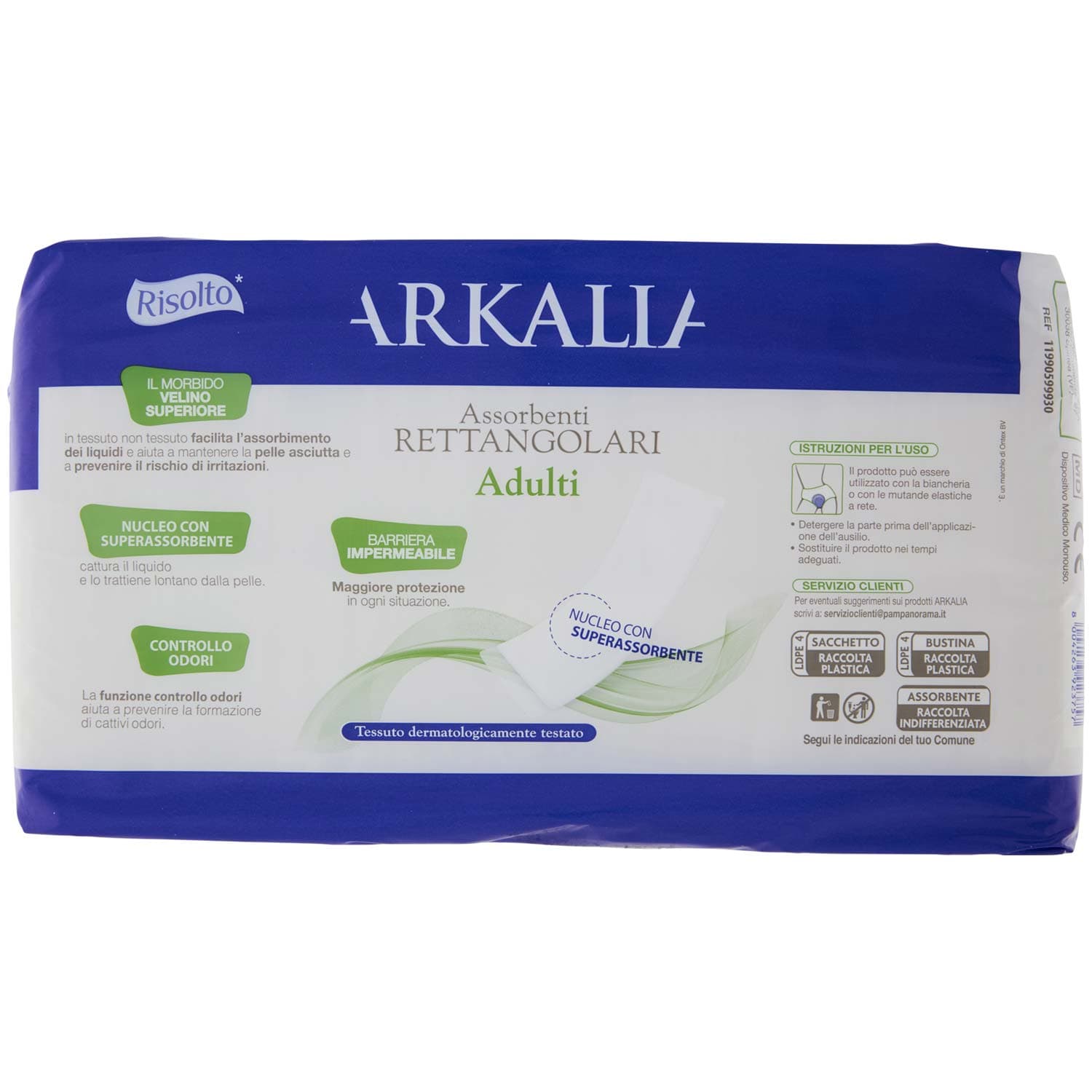 ARKALIA Assorbenti Rettangolari Adulti taglia Unica 30 pz – immagine 4