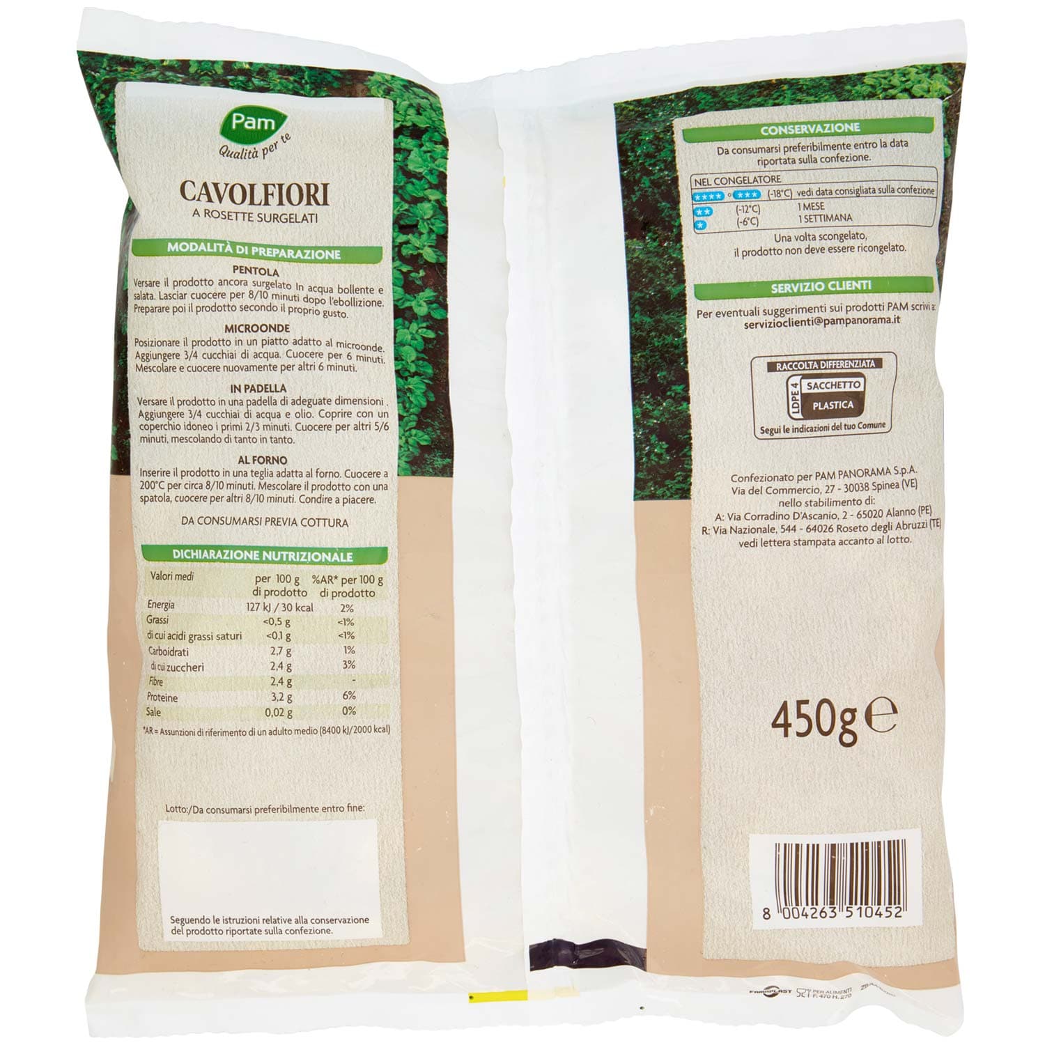 PAM PANORAMA Cavolfiori a Rosette Surgelati 450 g – immagine 4
