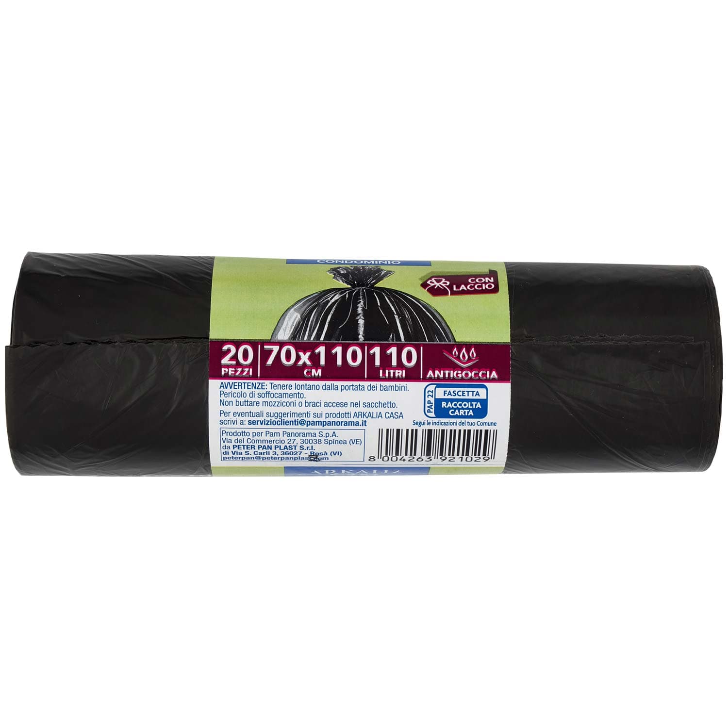ARKALIA CASA Sacchi Condominio con Laccio 70x110 cm 110 Litri Antigoccia 20 pz – immagine 6