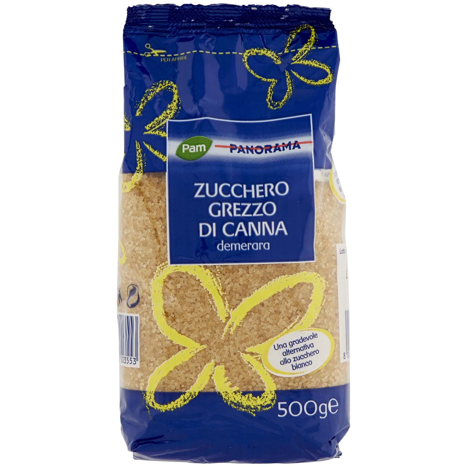 PAM PANORAMA Zucchero Grezzo di Canna demerara 500 g – immagine 2
