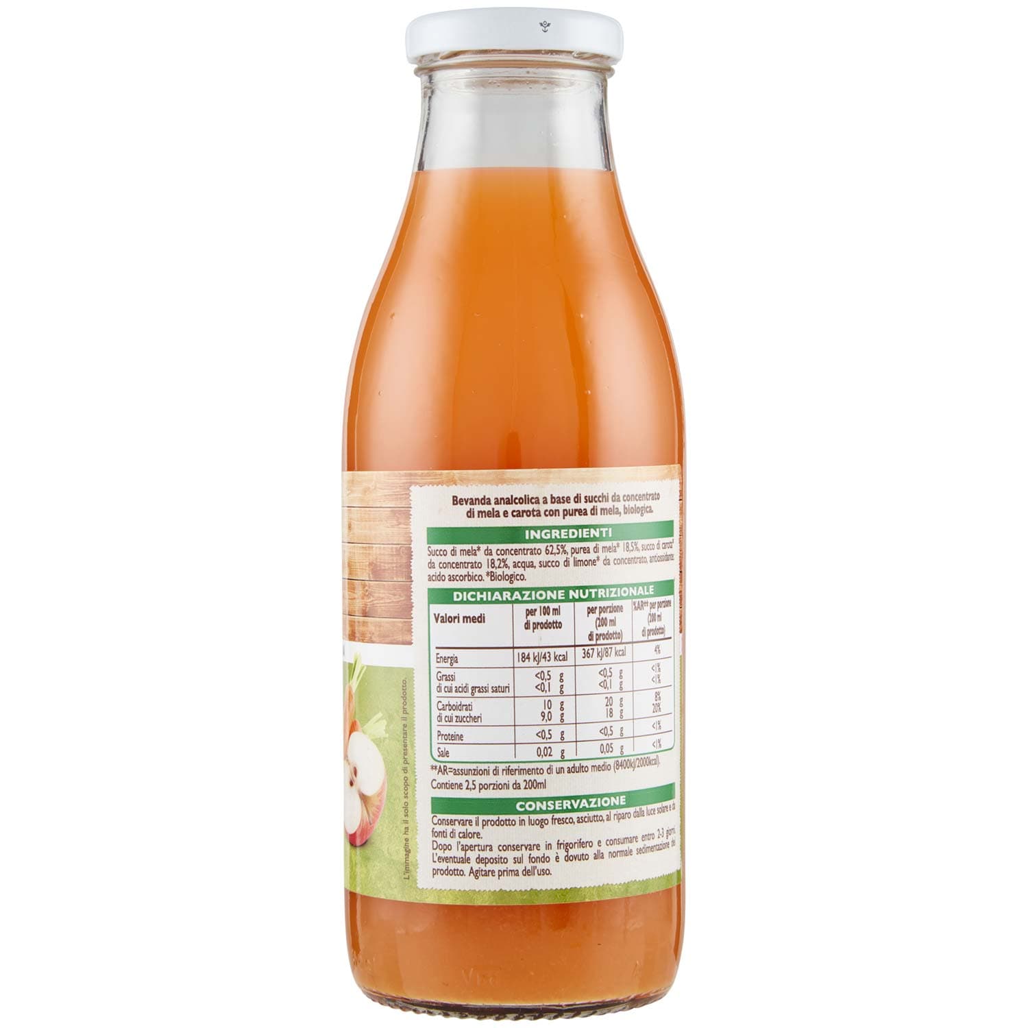 BIO Mela e carota Biologici 500 ml – immagine 5