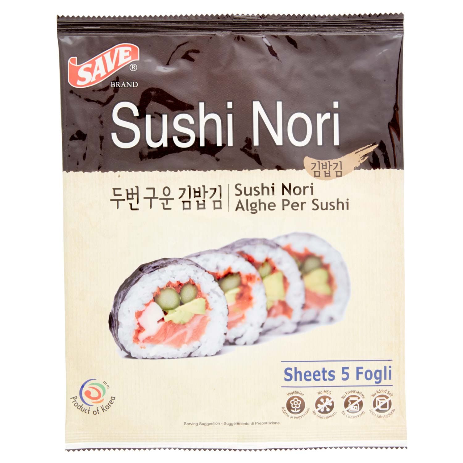 Save Sushi Nori Alghe per Sushi 5 Fogli 10 g – immagine 3
