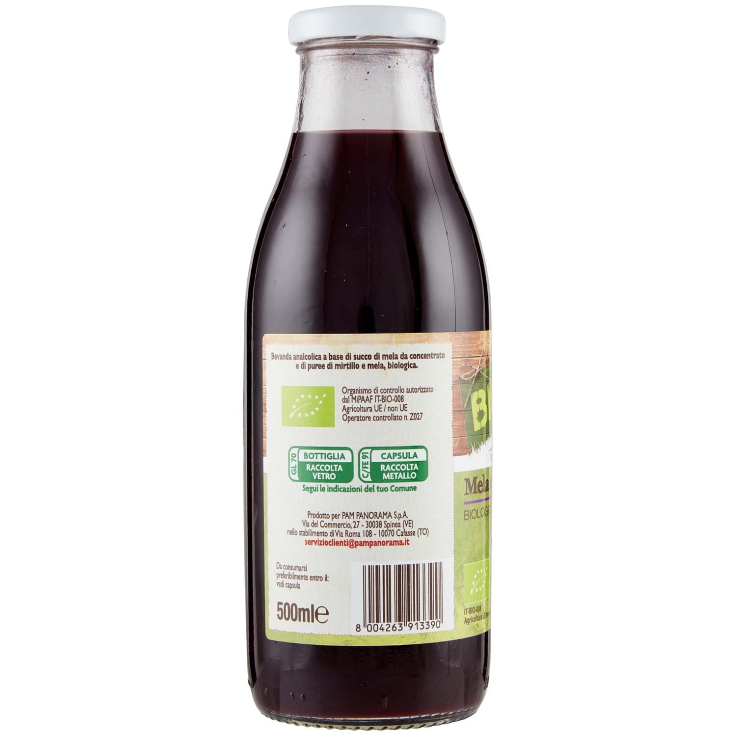 BIO Mela e mirtillo Biologici 500 ml – immagine 3