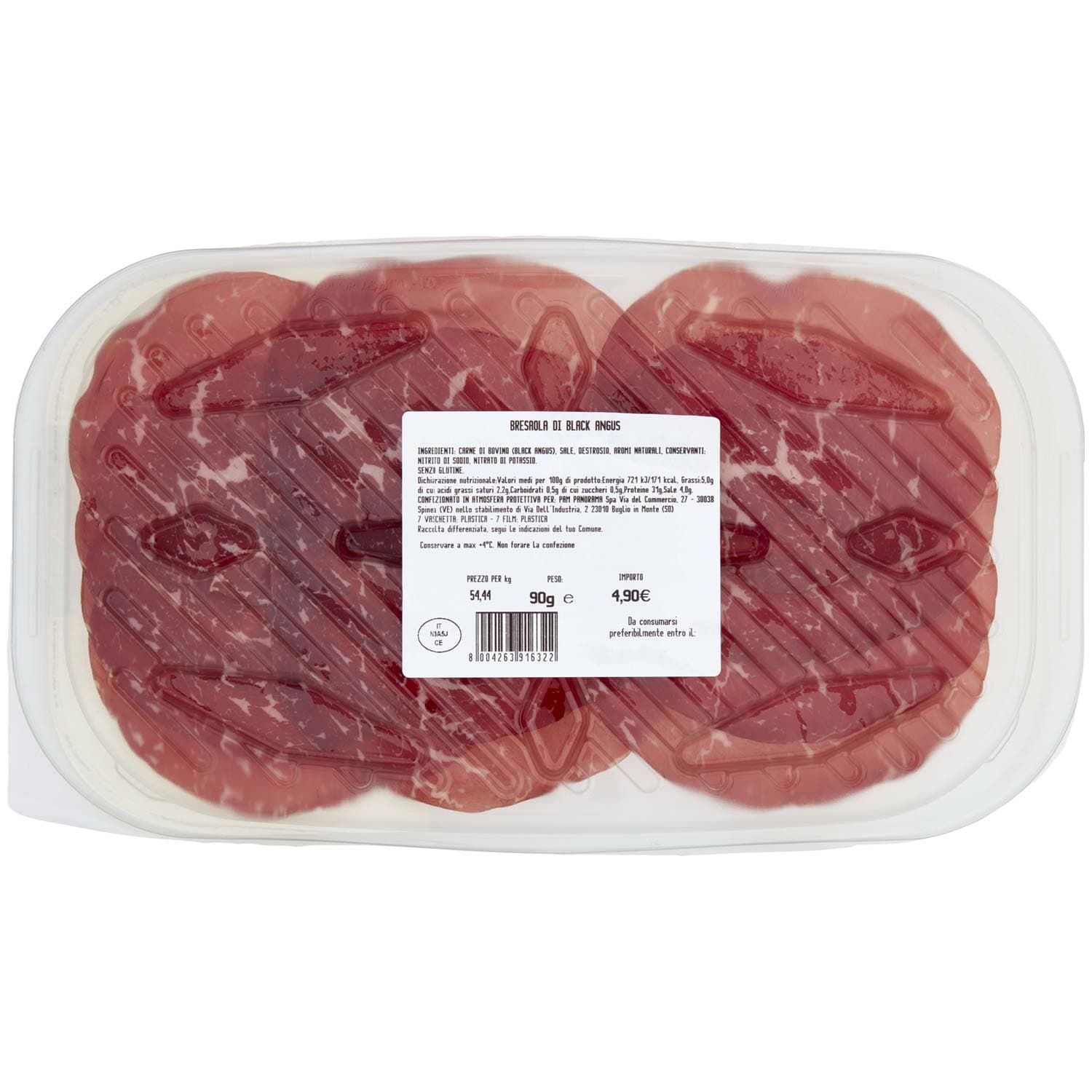 Salumeria Artigiana Bresaola di Black Angus 90 g – immagine 4