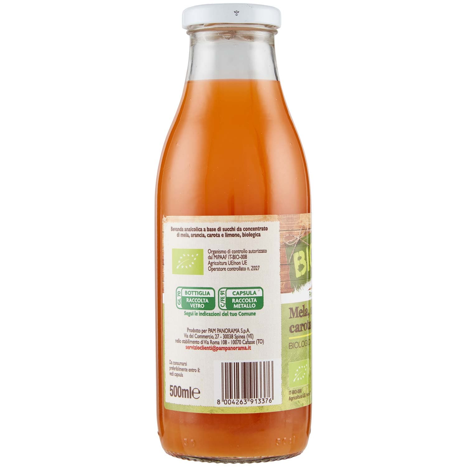 BIO Mela, arancia, carota e limone Biologici 500 ml – immagine 3