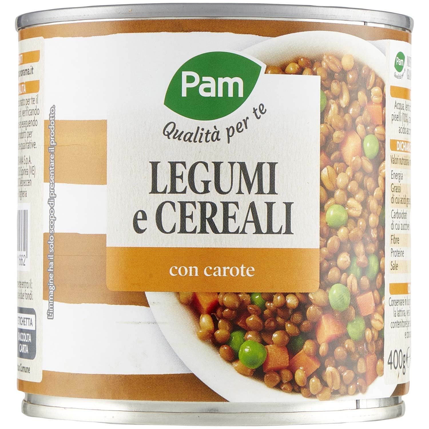 PAM Qualità per te Legumi e Cereali con carote 400 g – immagine 2