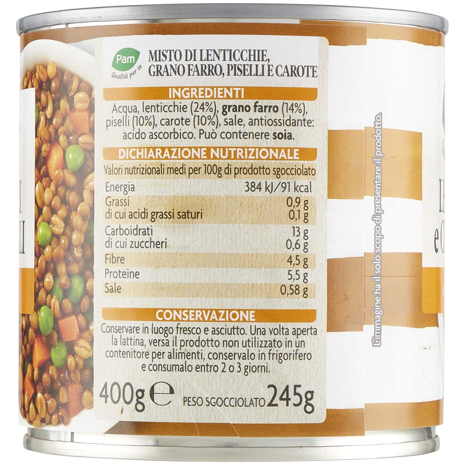 PAM Qualità per te Legumi e Cereali con carote 400 g – immagine 5