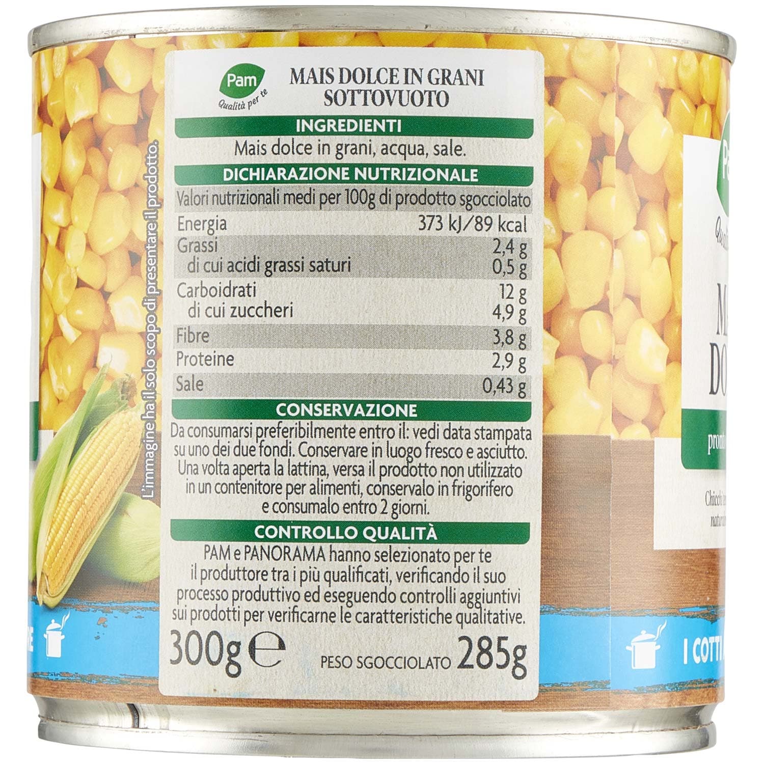 PAM Qualità per te Mais Dolce 300 g – immagine 5