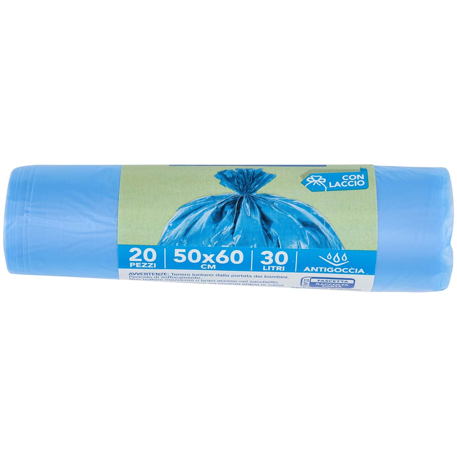 ARKALIA CASA Sacchi Pattumiera con Laccio 50x60 cm 30 Litri Antigoccia 20 pz – immagine 7