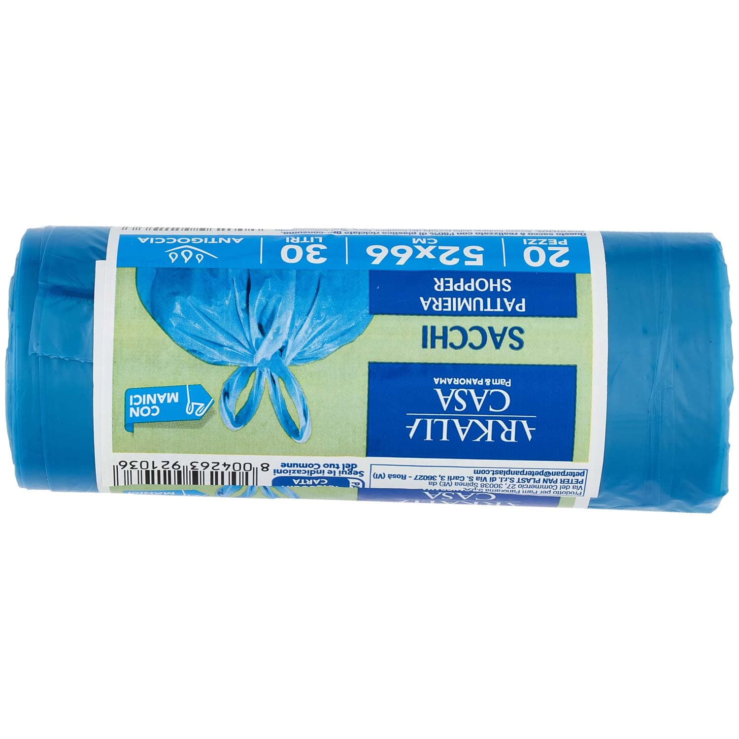 ARKALIA CASA Sacchi Pattumiera Shopper con Manici 52x66 cm 30 Litri Antigoccia 20 pz – immagine 4