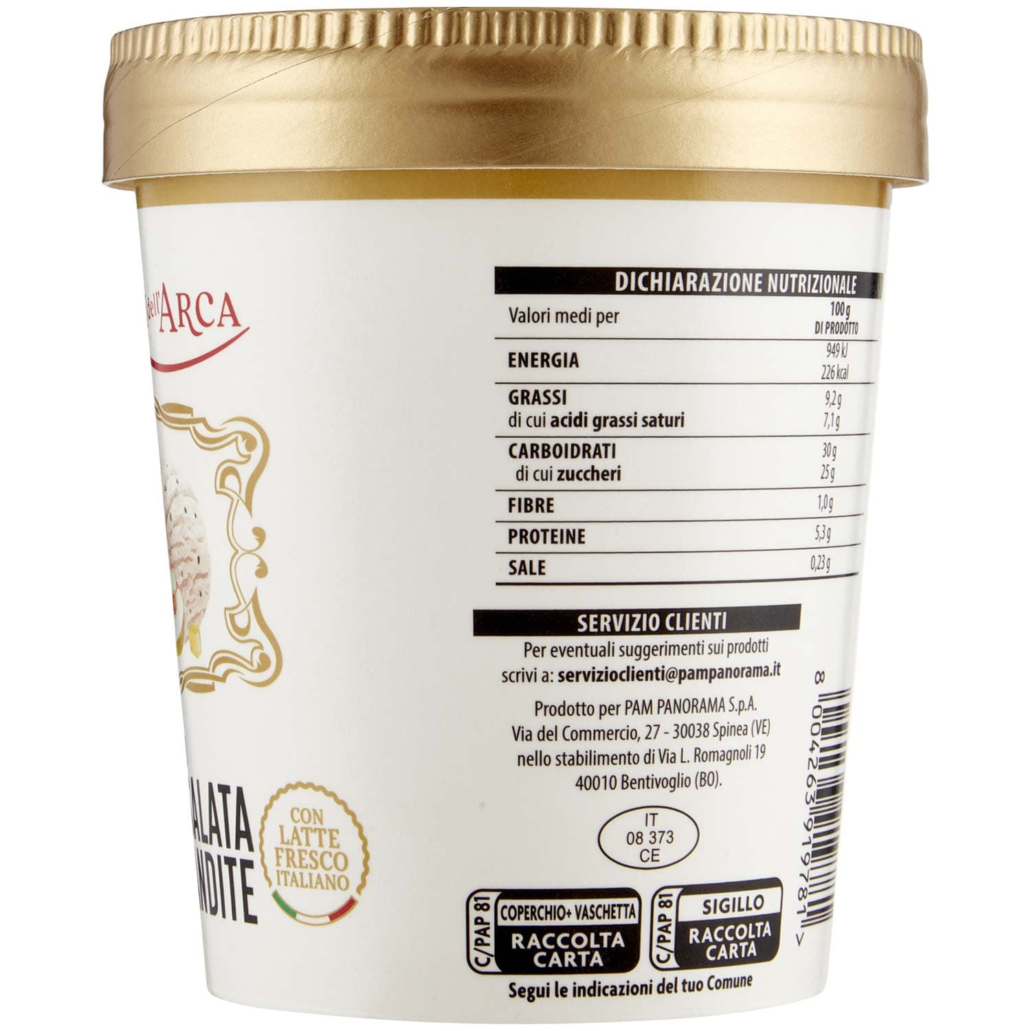 TESORI DELL'ARCA Gelato Ricotta Salata e Pere Candite 300 g – immagine 5