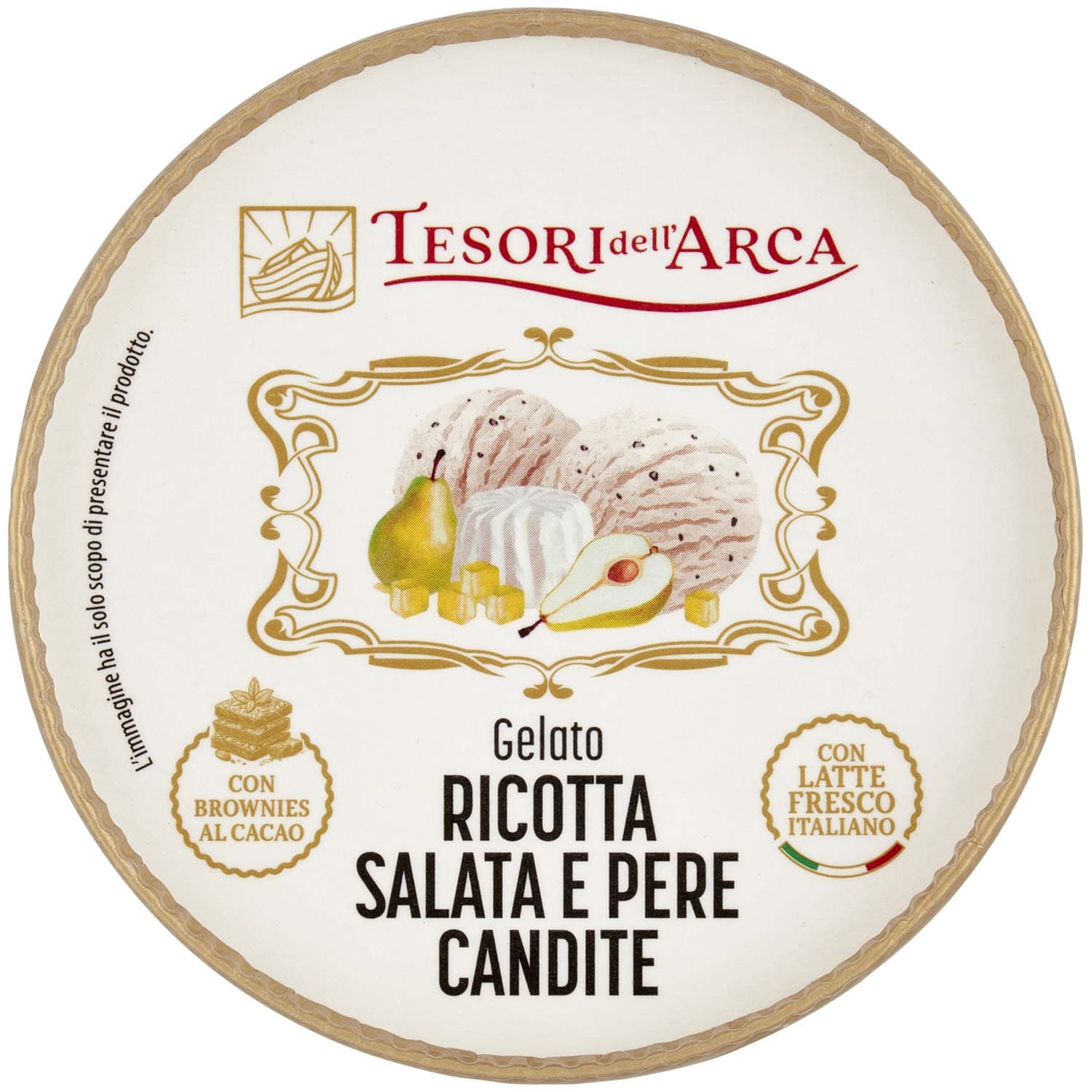 TESORI DELL'ARCA Gelato Ricotta Salata e Pere Candite 300 g – immagine 6