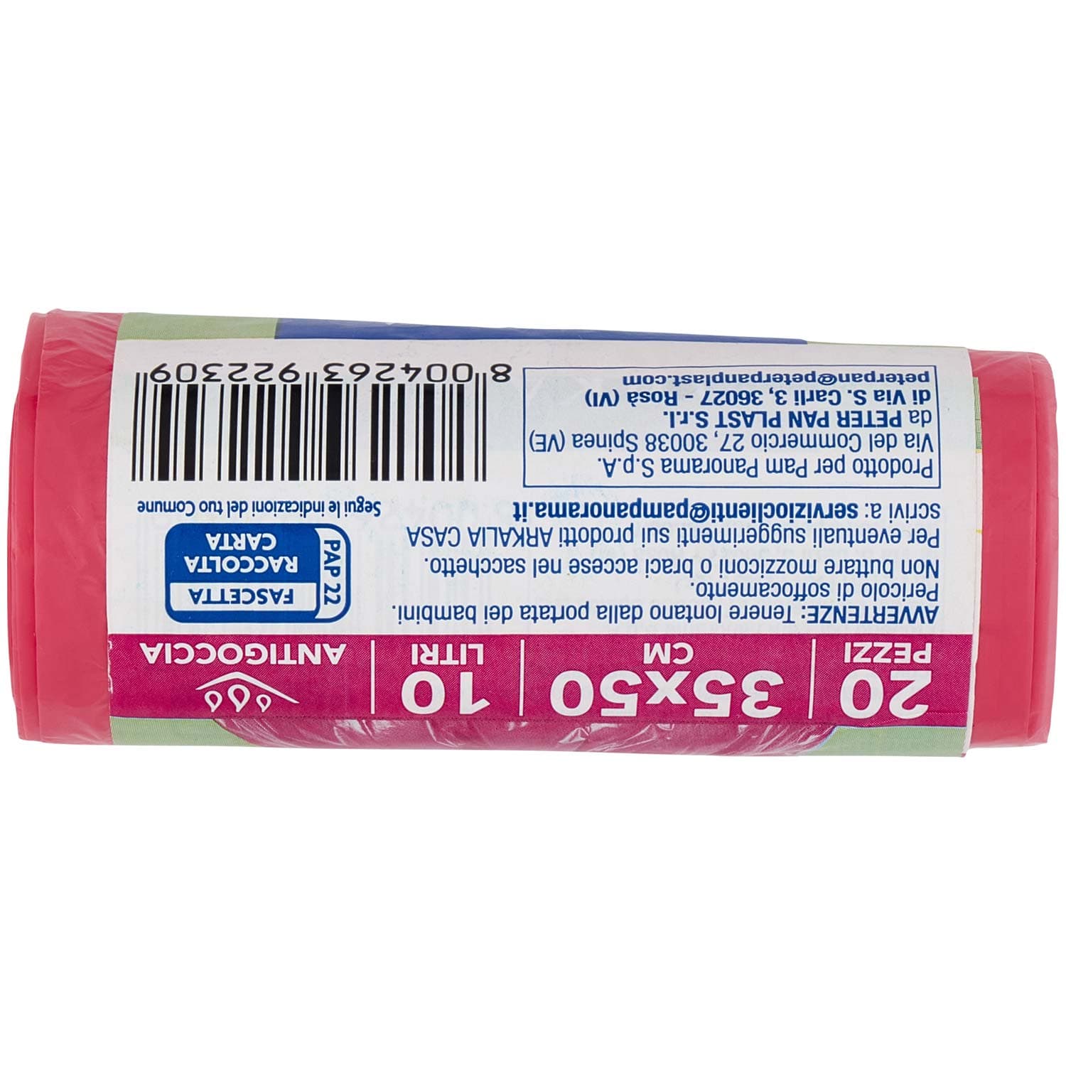 Sacco immondizia bagno con lacci rosa 10lt 35x50cm 20 pezzi – immagine 4