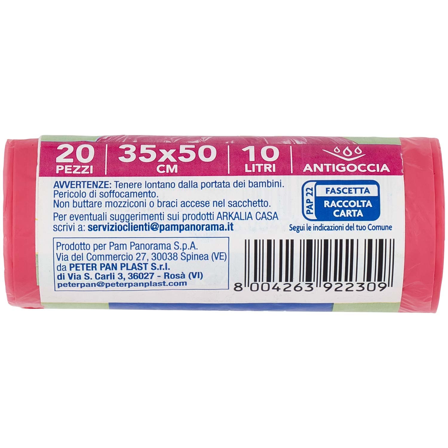 Sacco immondizia bagno con lacci rosa 10lt 35x50cm 20 pezzi – immagine 6