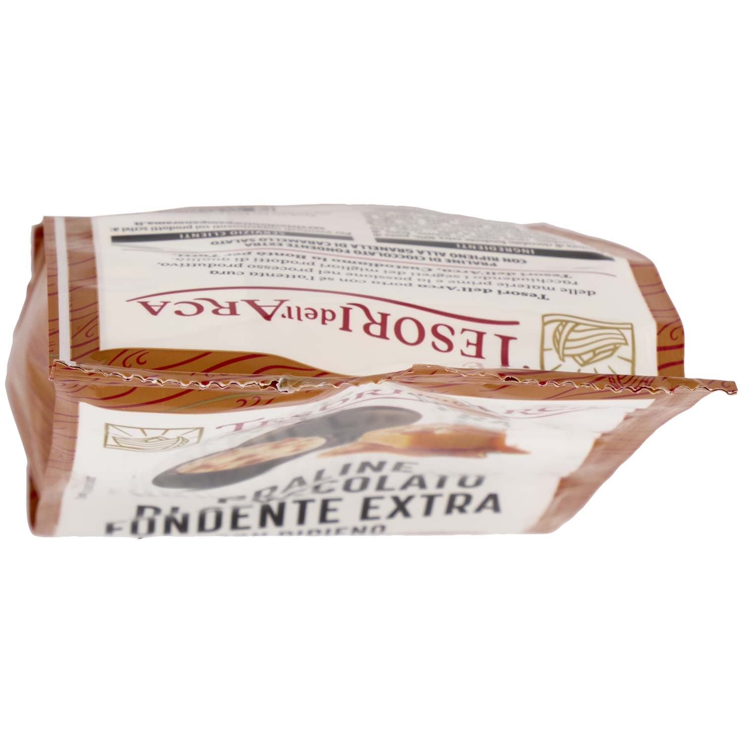 TESORI DELL'ARCA Praline di Cioccolato Fondente Extra con Ripieno al Caramello Salato 90 g – immagine 6