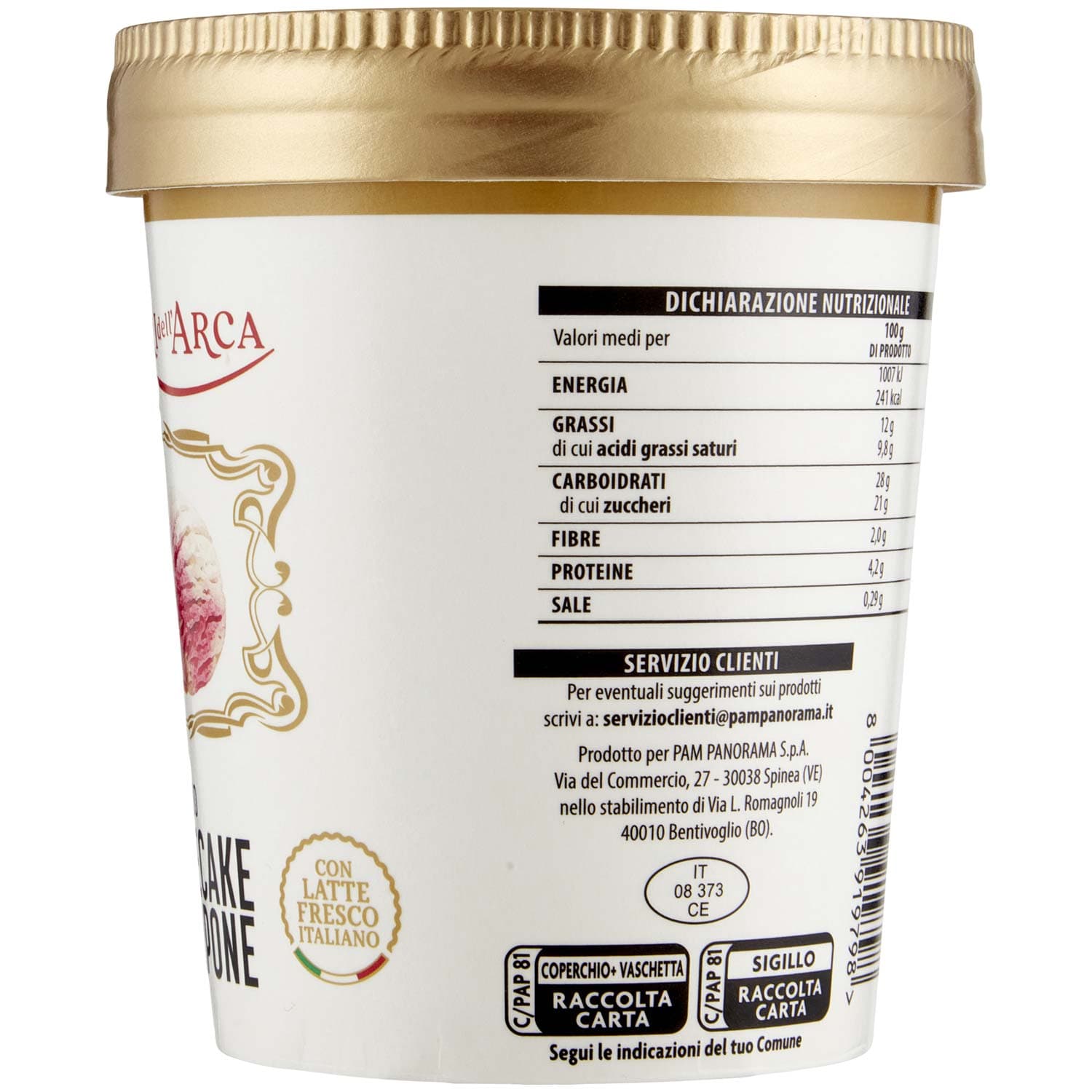 TESORI DELL'ARCA Gelato Cheesecake al Lampone 300 g – immagine 5