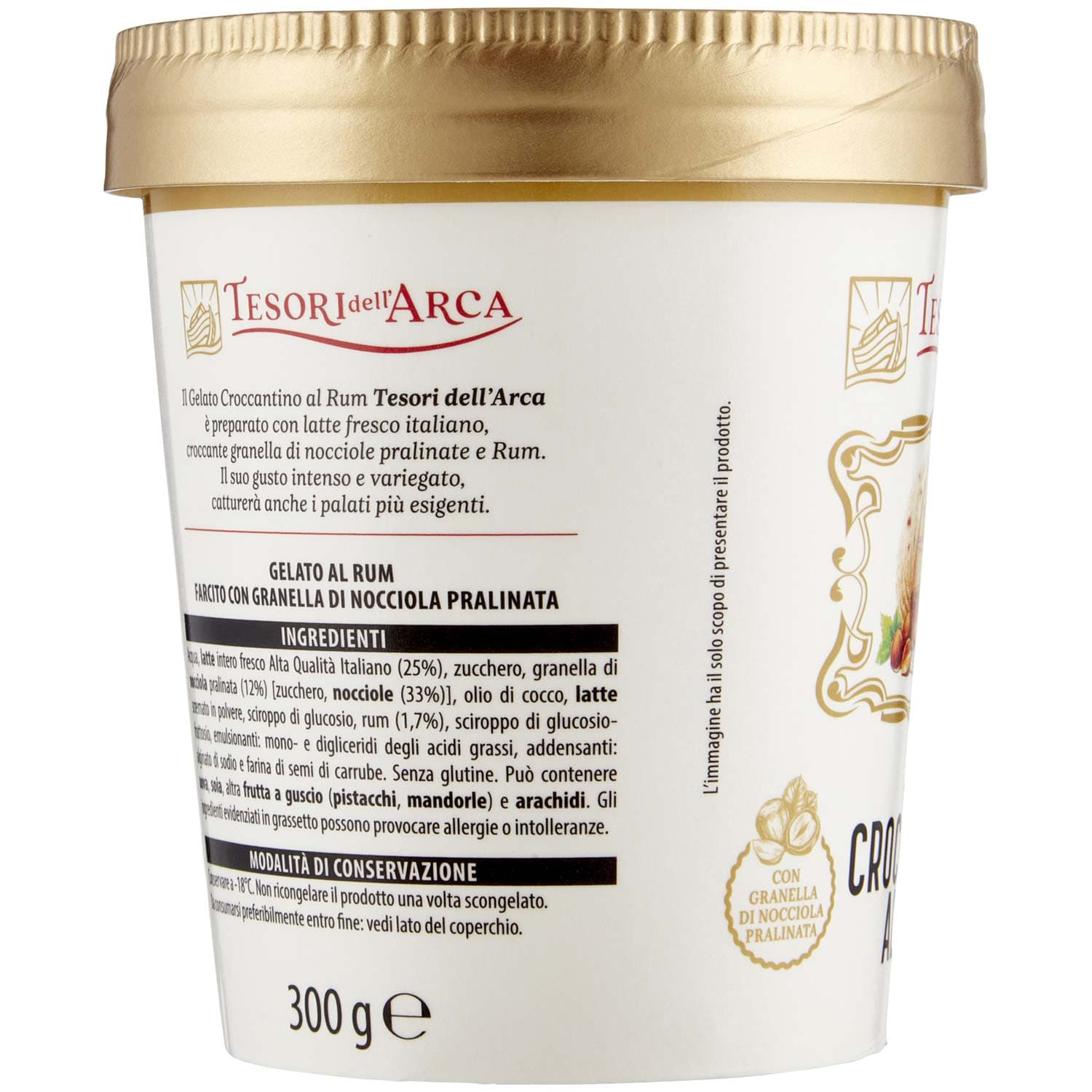 TESORI DELL'ARCA Gelato Croccantino al Rum 300 g – immagine 3