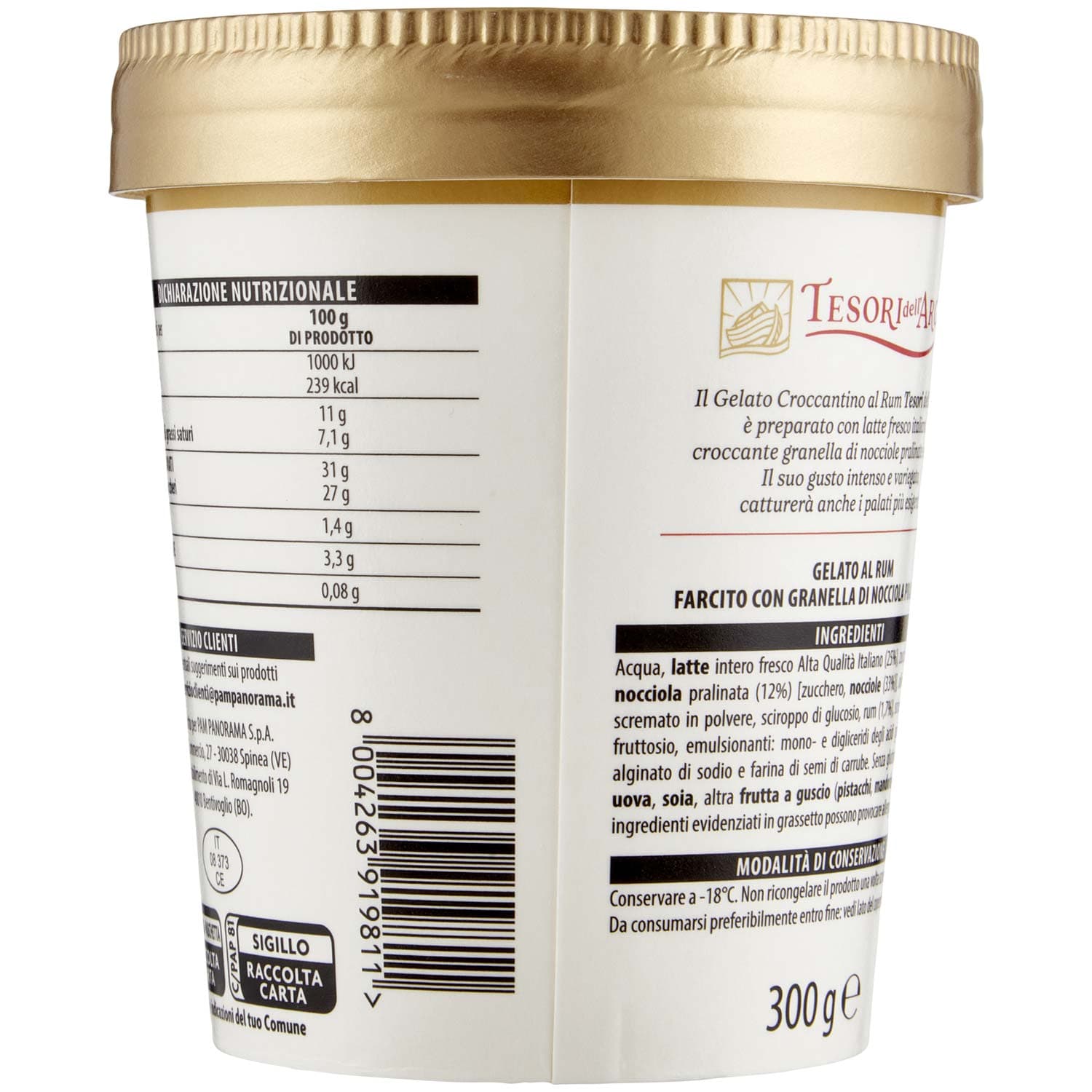 TESORI DELL'ARCA Gelato Croccantino al Rum 300 g – immagine 4