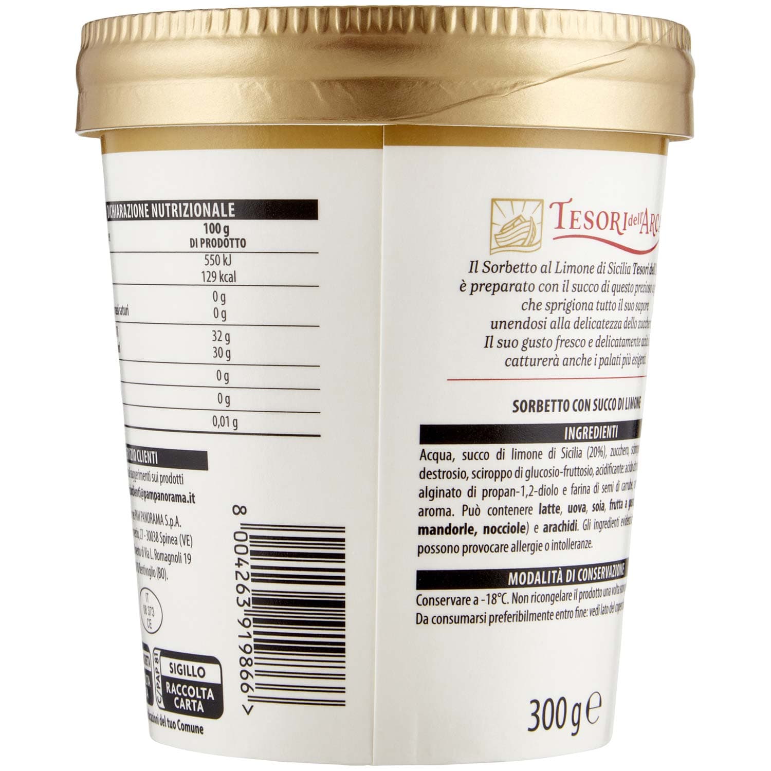 TESORI DELL'ARCA Sorbetto Limone di Sicilia 300 g – immagine 4