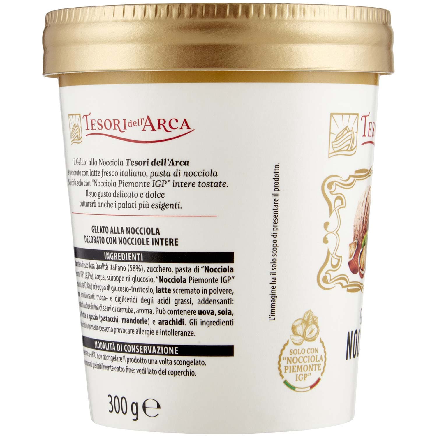 TESORI DELL'ARCA Gelato Nocciola 300 g – immagine 3