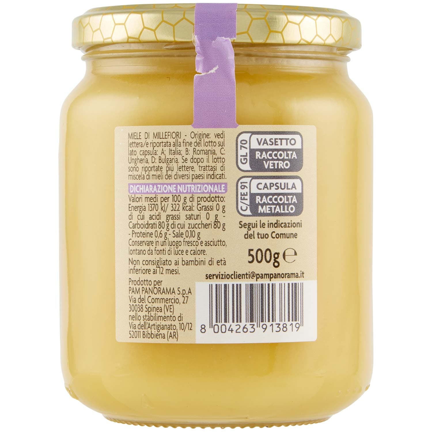 PAM Qualità per te Miele di Millefiori denso 50 0g – immagine 4