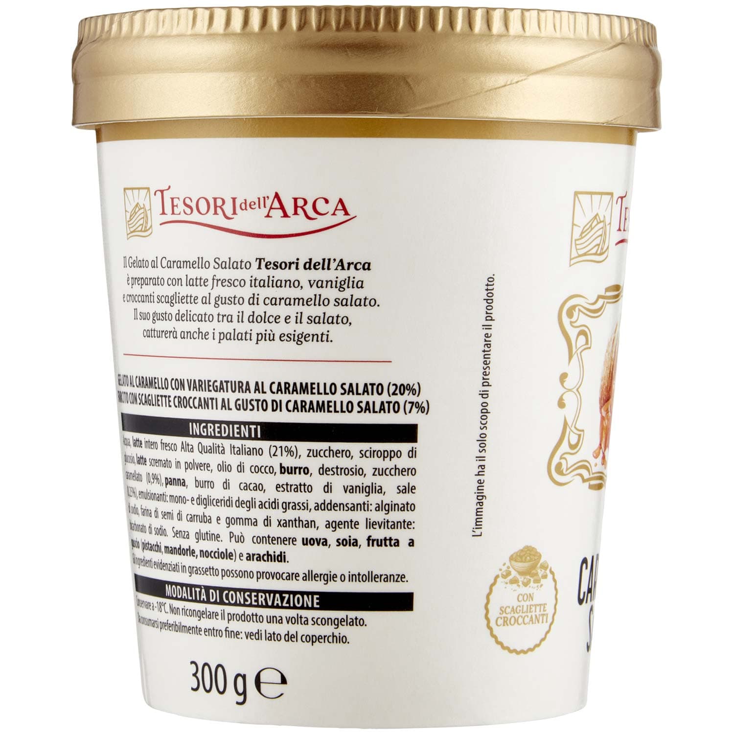 TESORI DELL'ARCA Gelato Caramello Salato 300 g – immagine 3