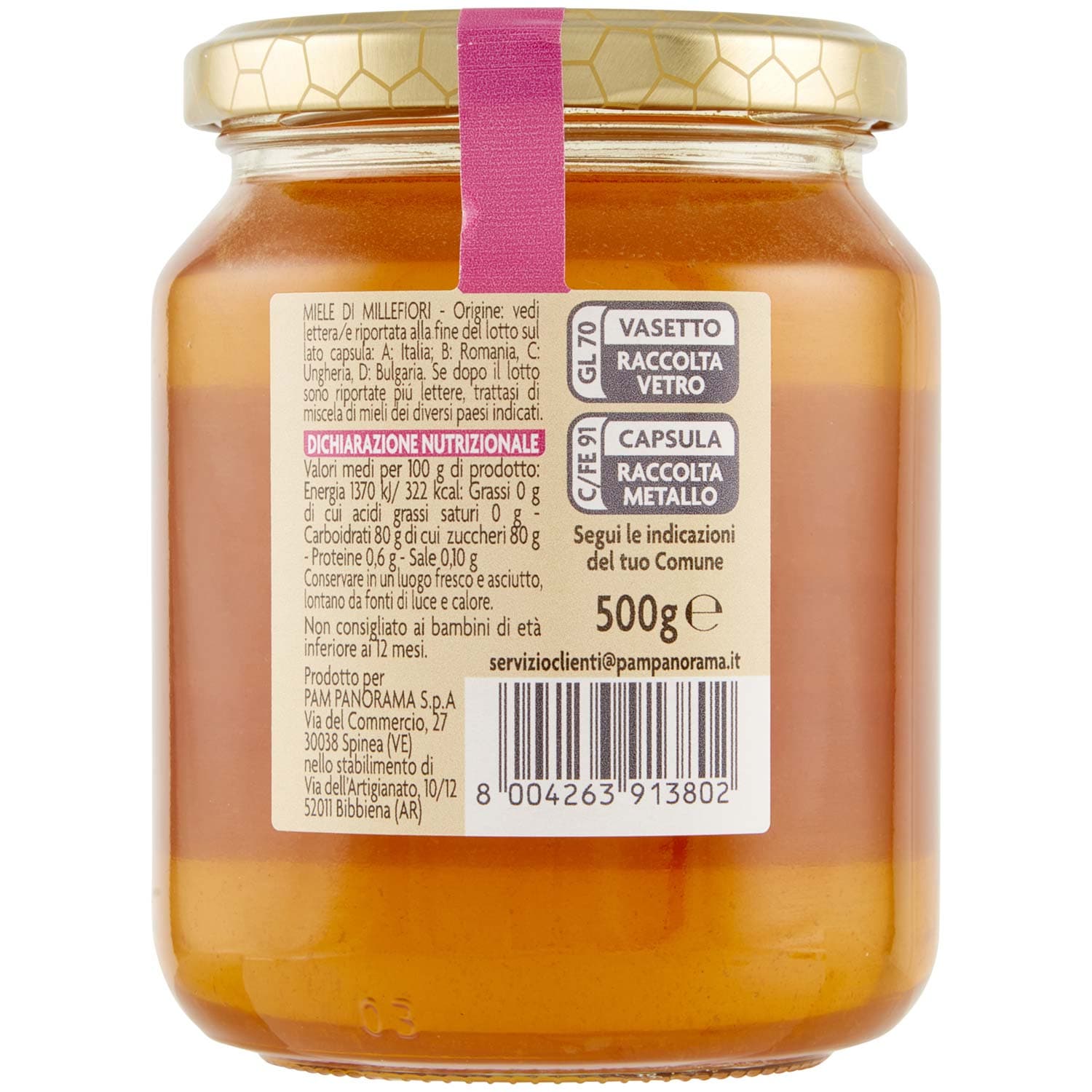 PAM Qualità per te Miele di Millefiori fluido 500 g – immagine 4