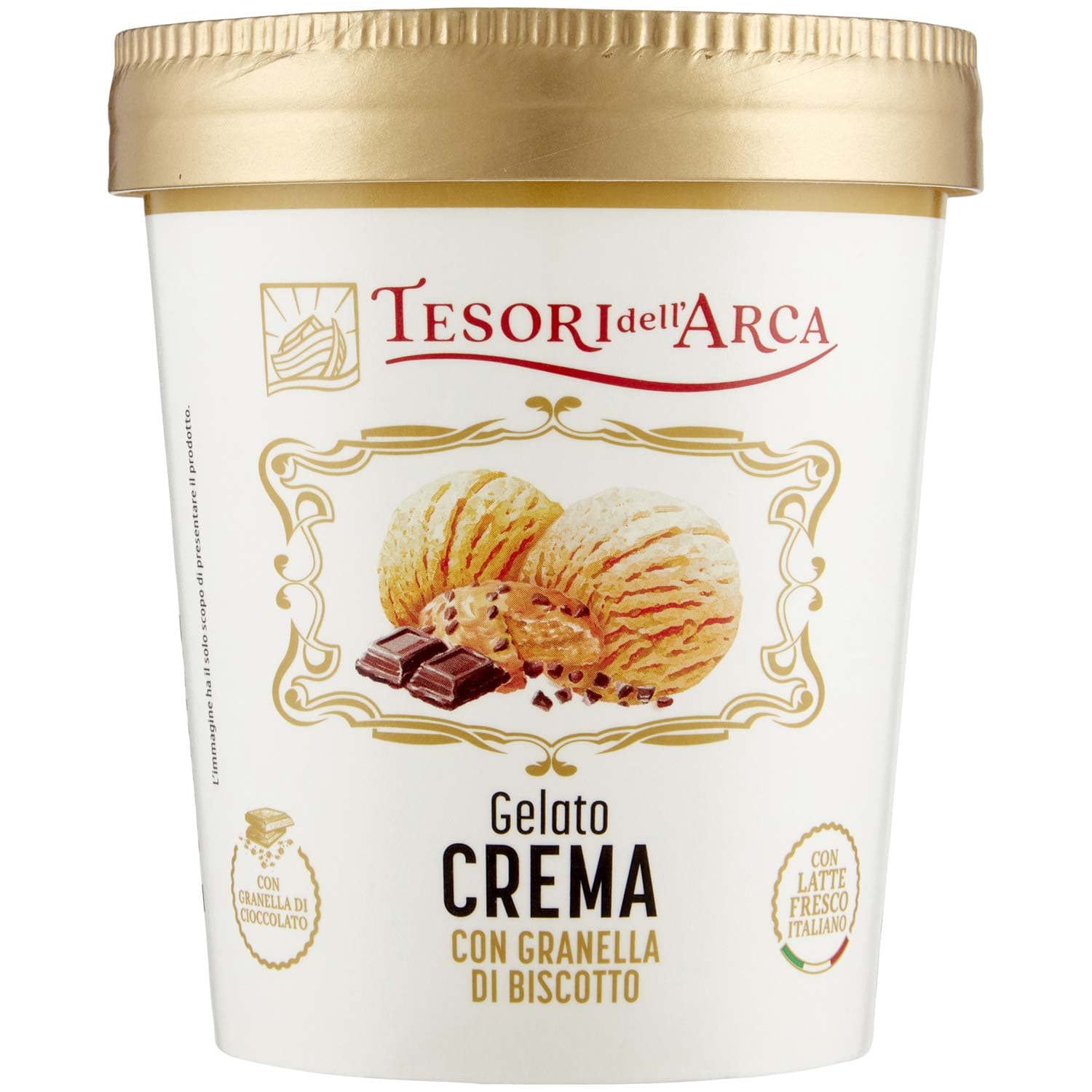 TESORI DELL'ARCA Gelato Crema con Granella di Biscotto 300 g – immagine 2