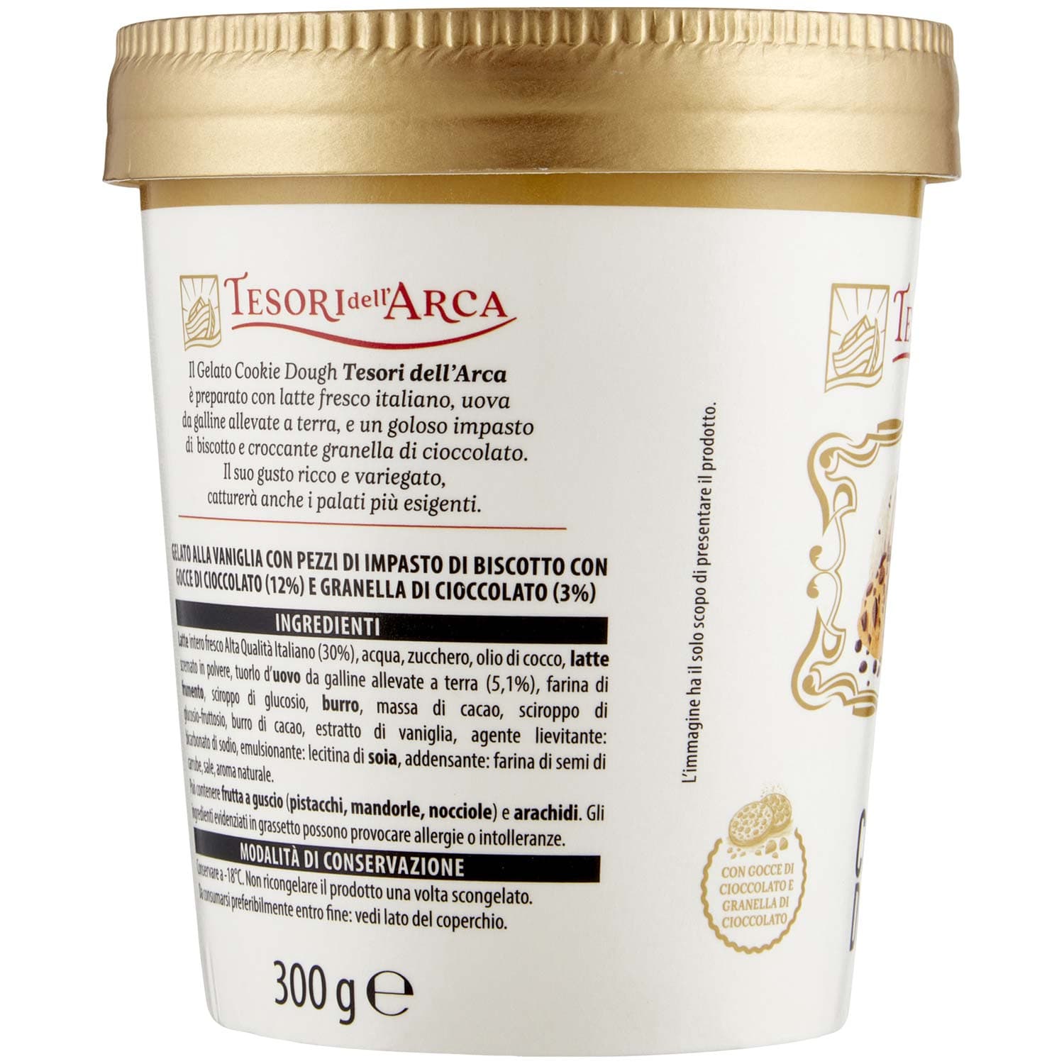 TESORI DELL'ARCA Gelato Cookie Dough 300 g – immagine 3