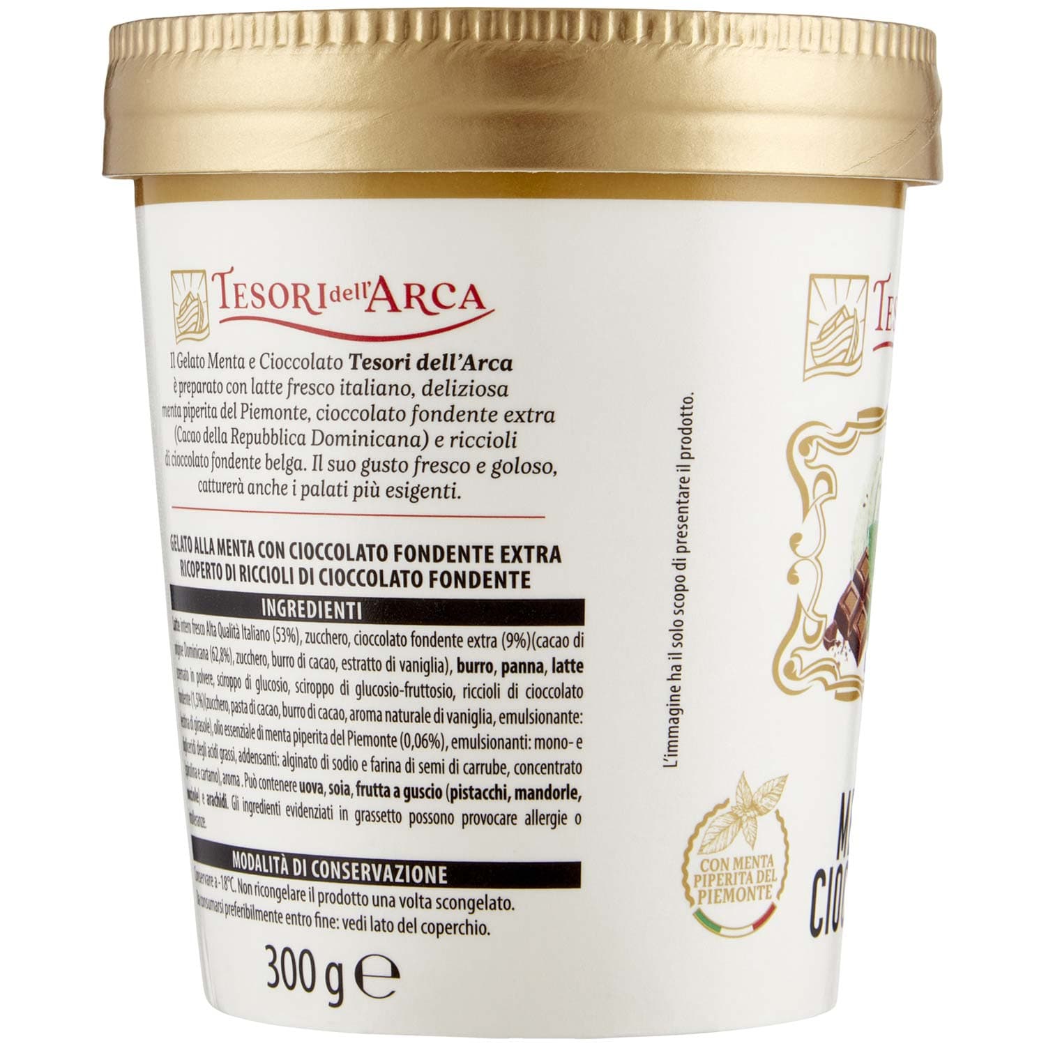 TESORI DELL'ARCA Gelato Menta e Cioccolato 300 g – immagine 3