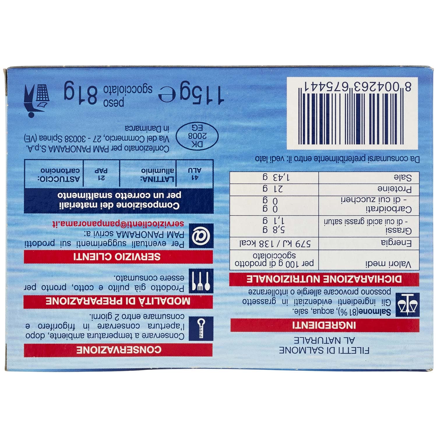 PAM PANORAMA Filetti di Salmone al Naturale 115 g – immagine 4